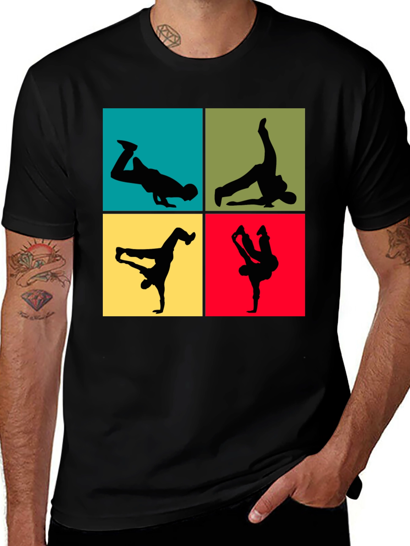 Breakdance Pose Graphic Tee - Cool Dancer T-Shirt