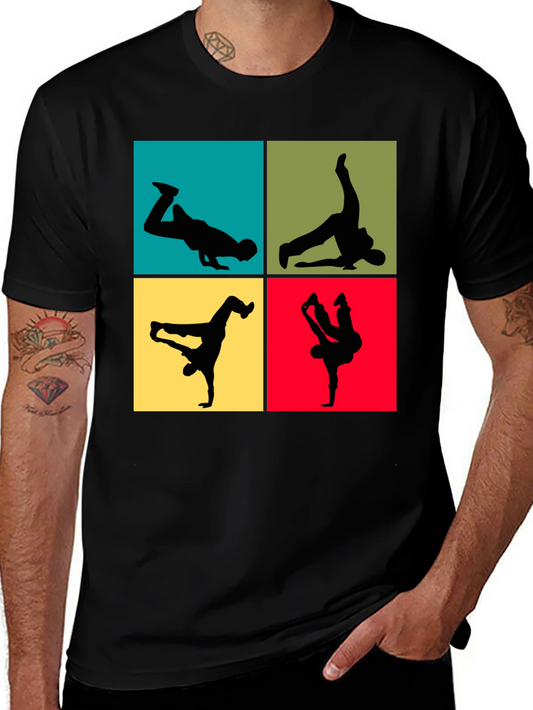 Breakdance Pose Graphic Tee - Cool Dancer T-Shirt