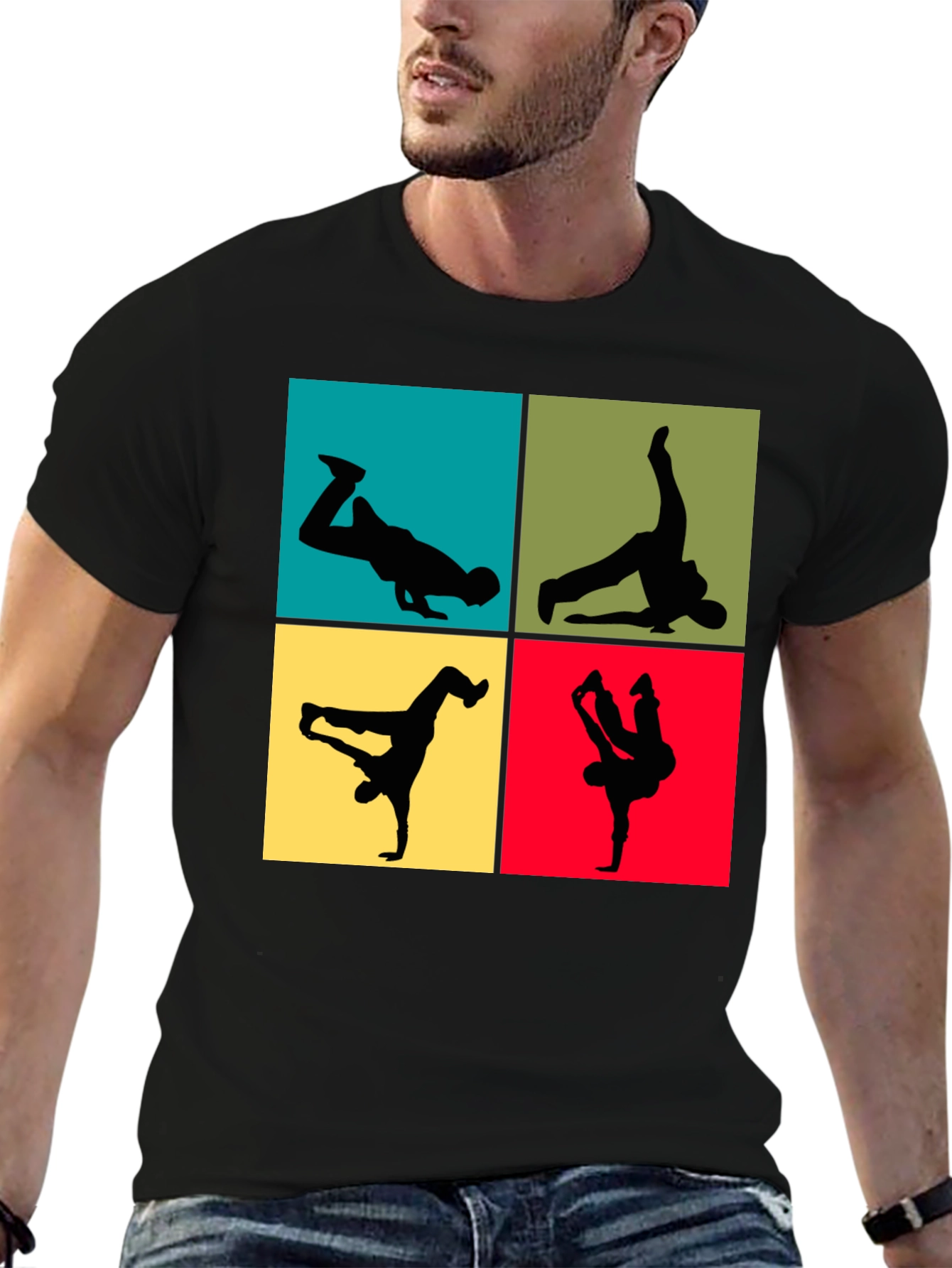Breakdance Pose Graphic Tee - Cool Dancer T-Shirt
