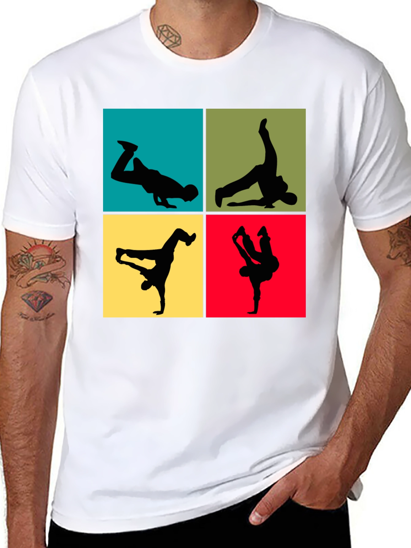 Breakdance Pose Graphic Tee - Cool Dancer T-Shirt
