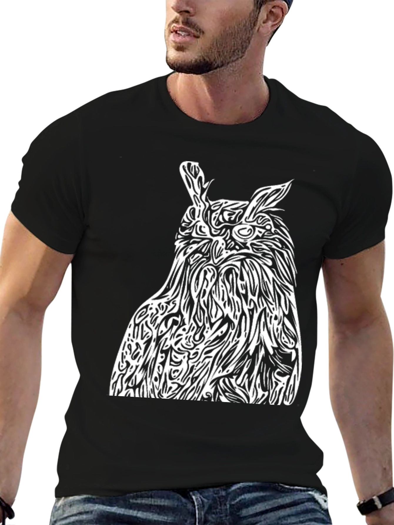 Owl Graphic Print T-Shirt