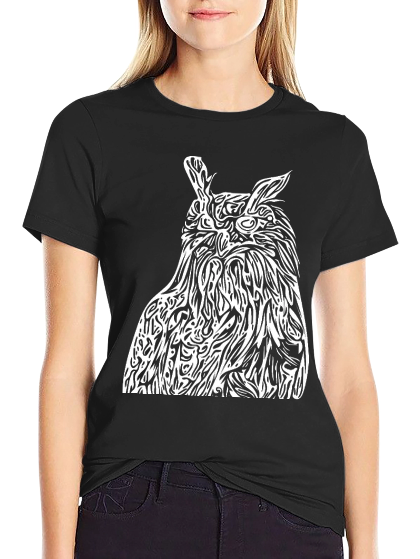 Owl Graphic Print T-Shirt