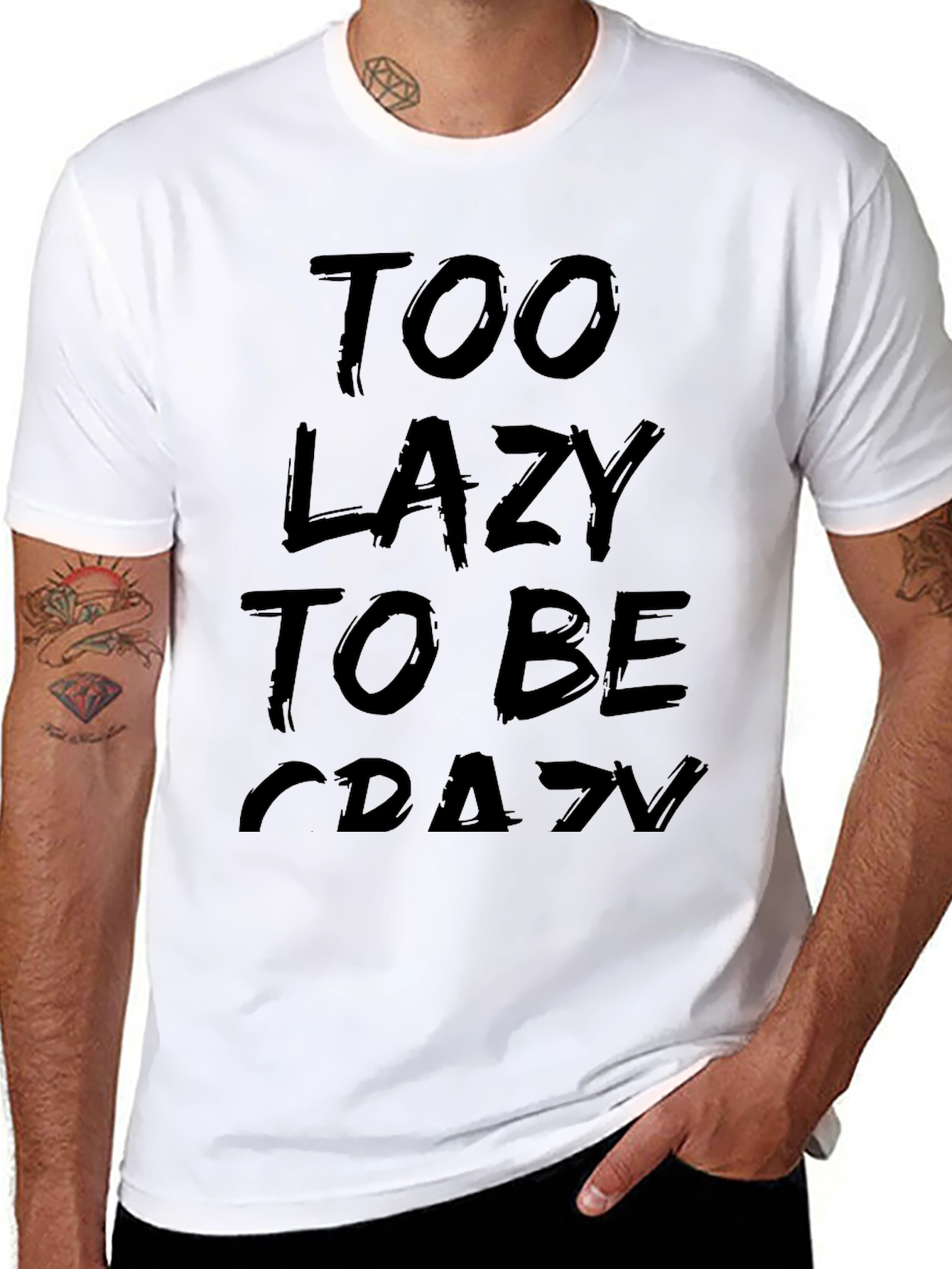 Too Lazy To Be Crazy Graphic Tee