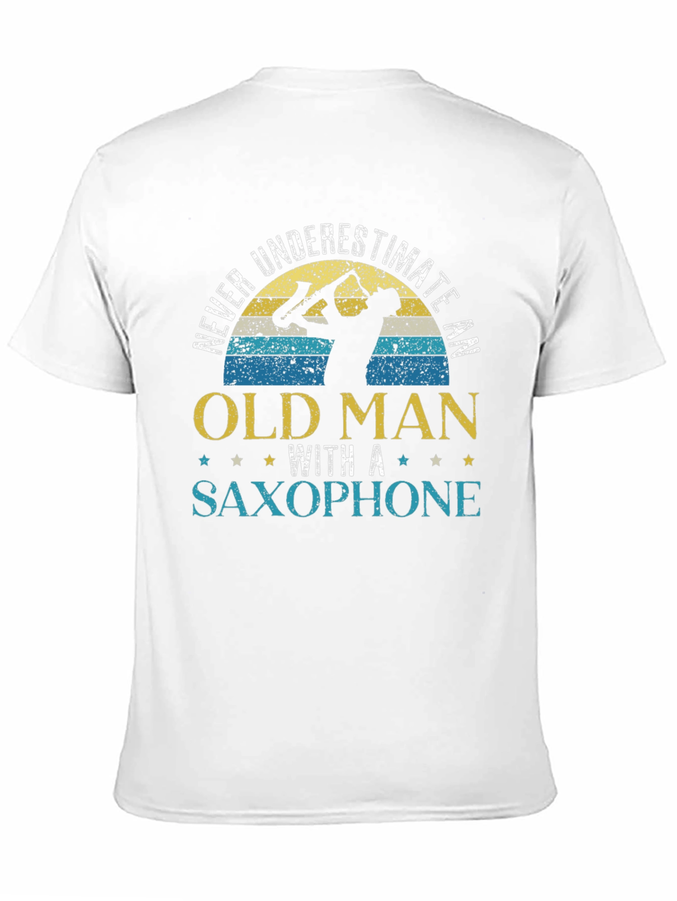 Never Underestimate Old Man Saxophone T-Shirt