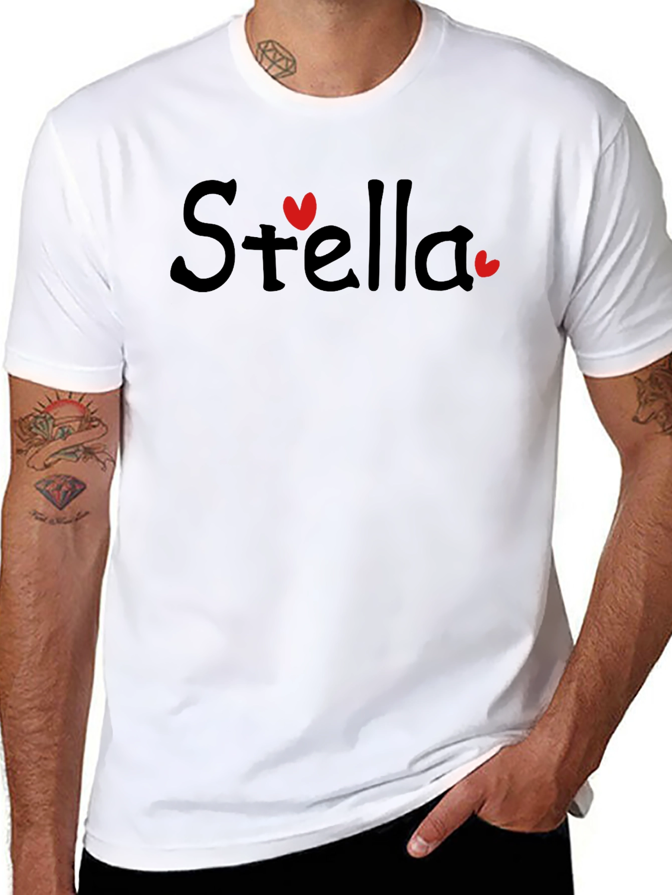 Stella Heart Tee - Black Cotton Blend
