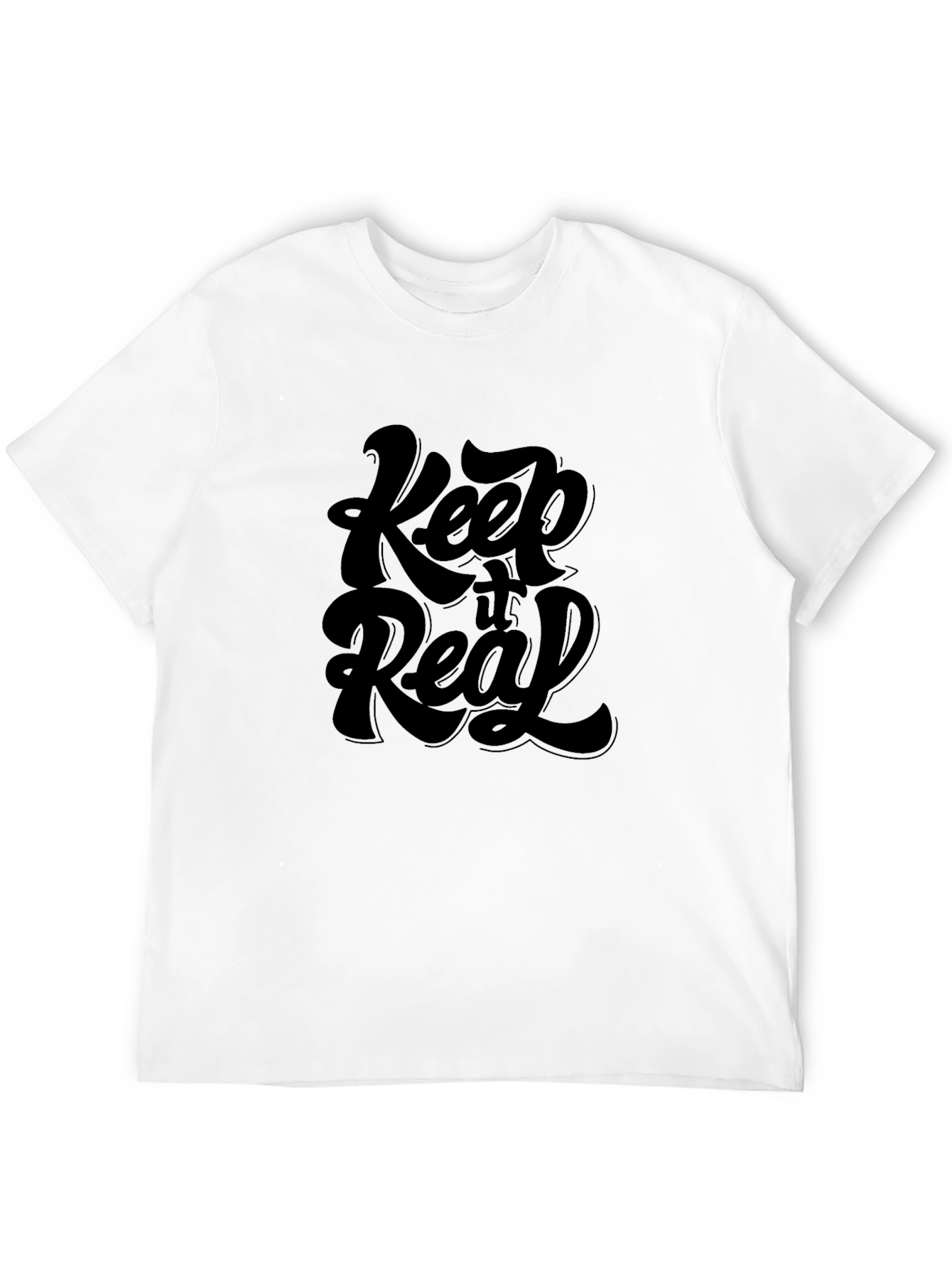 Keep it Real Black Graphic Tee