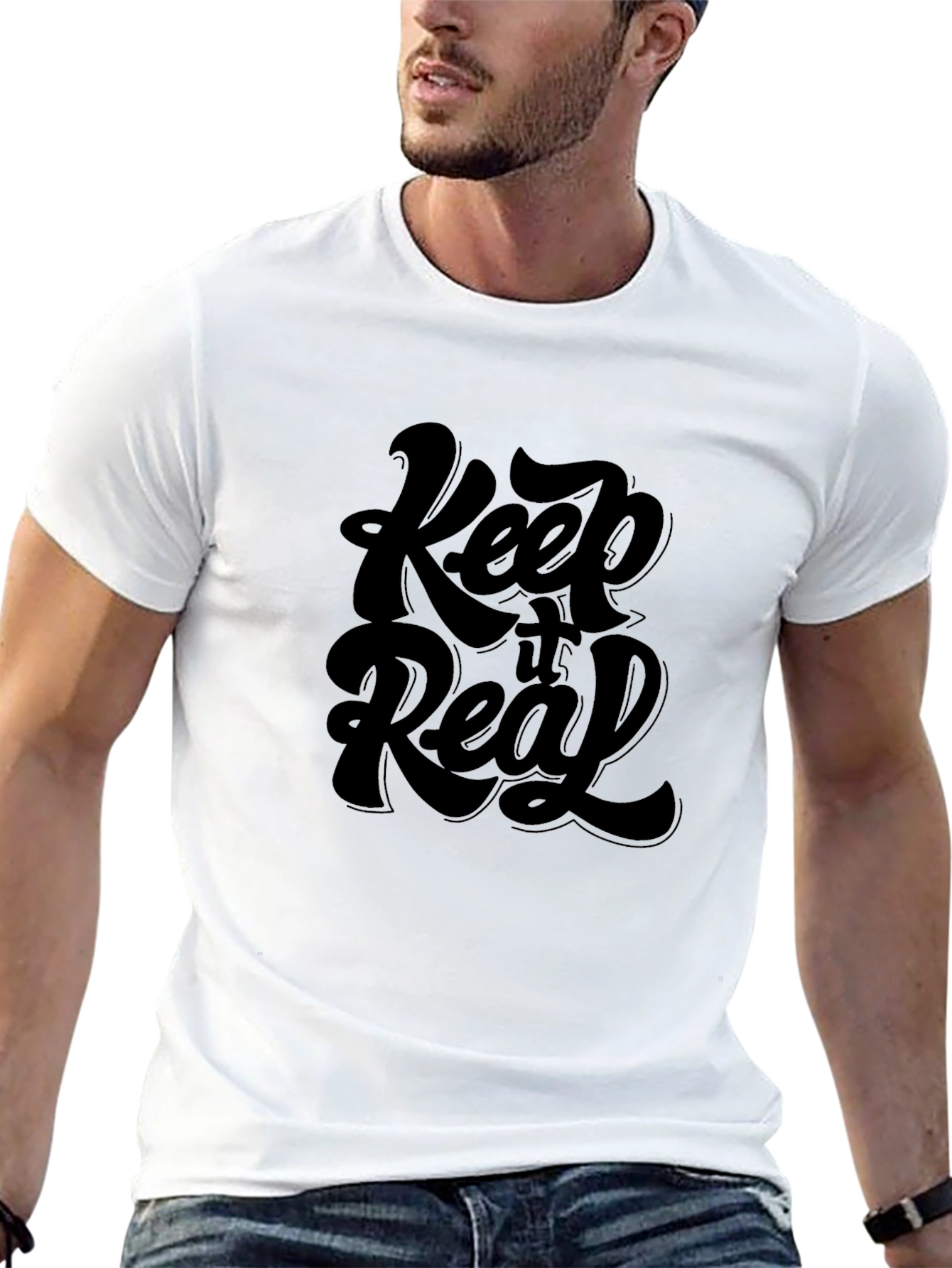 Keep it Real Black Graphic Tee