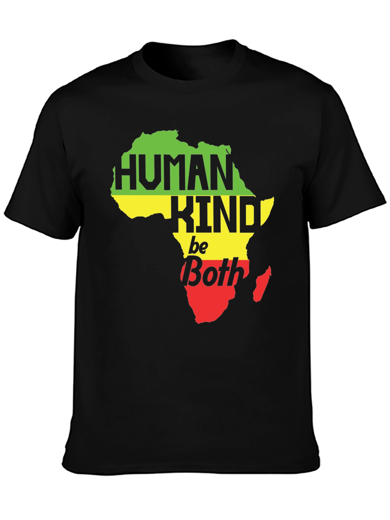 Human Kind Be Both Africa Map Graphic Tee