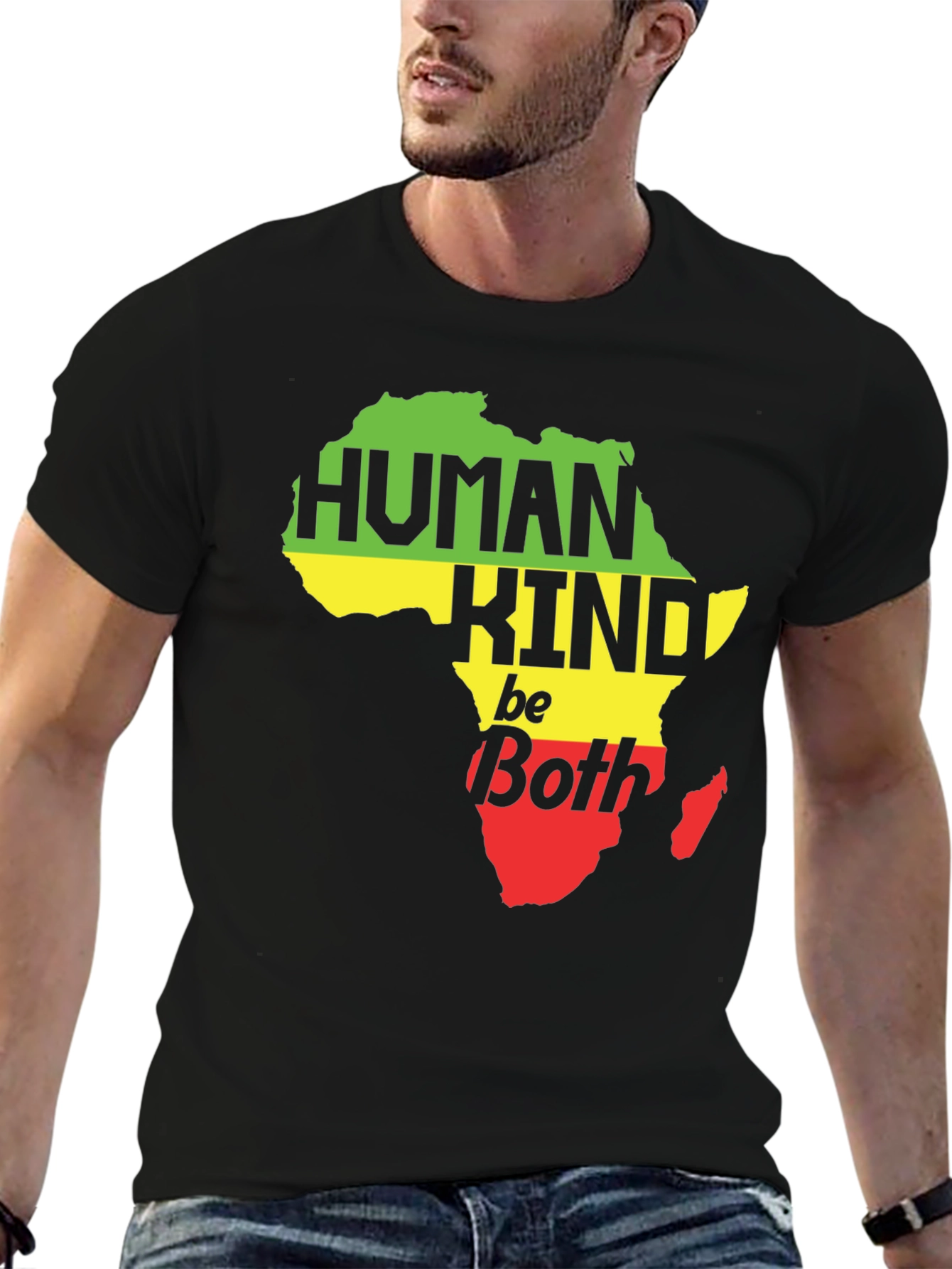 Human Kind Be Both Africa Map Graphic Tee