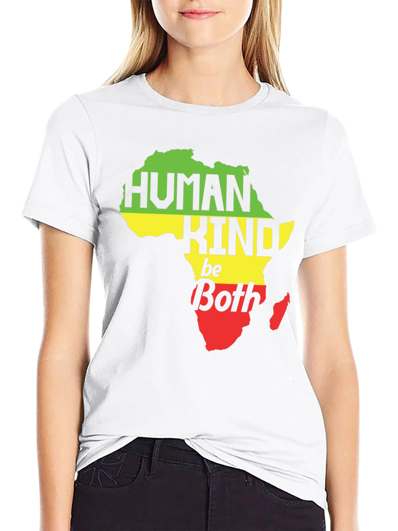 Human Kind Be Both Africa Map Graphic Tee