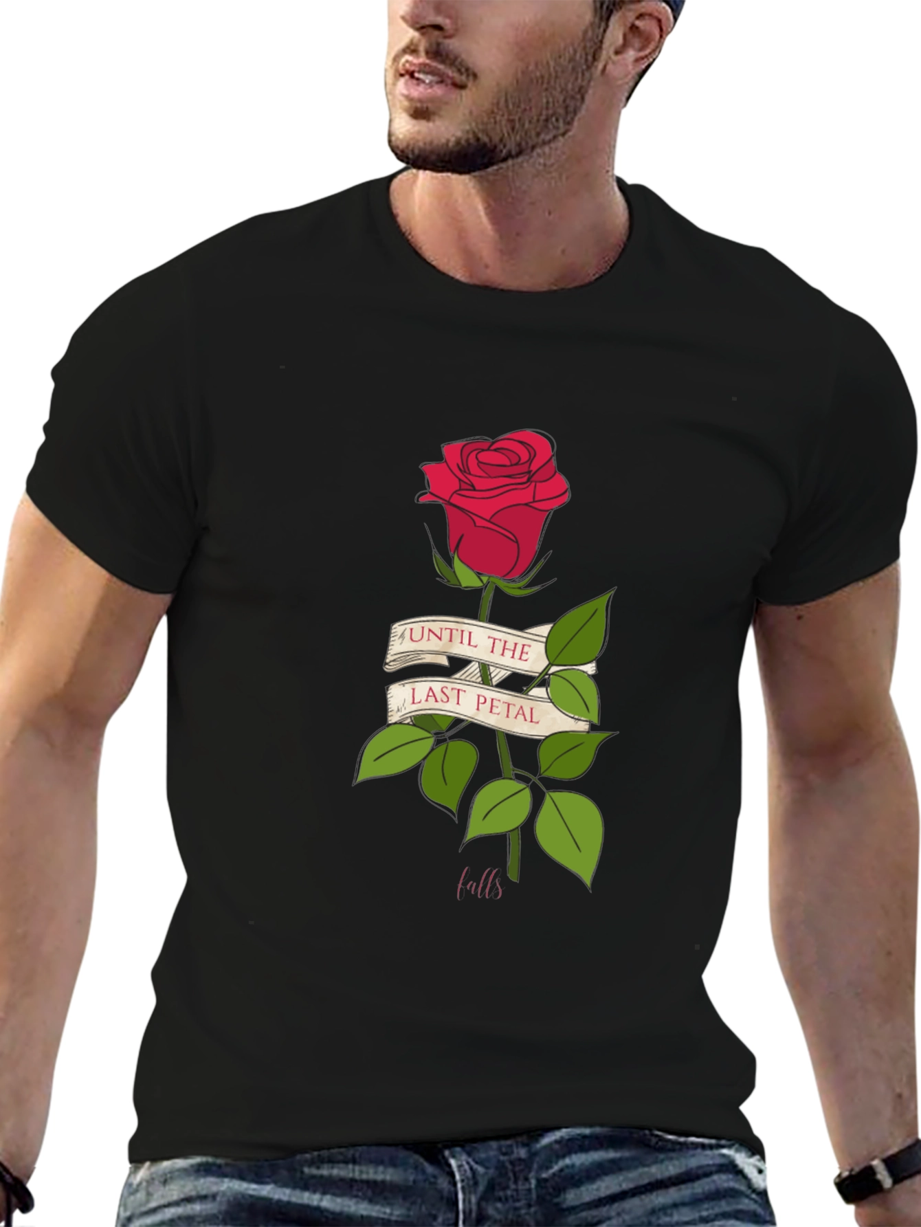 Until Last Petal Falls Rose Graphic Tee