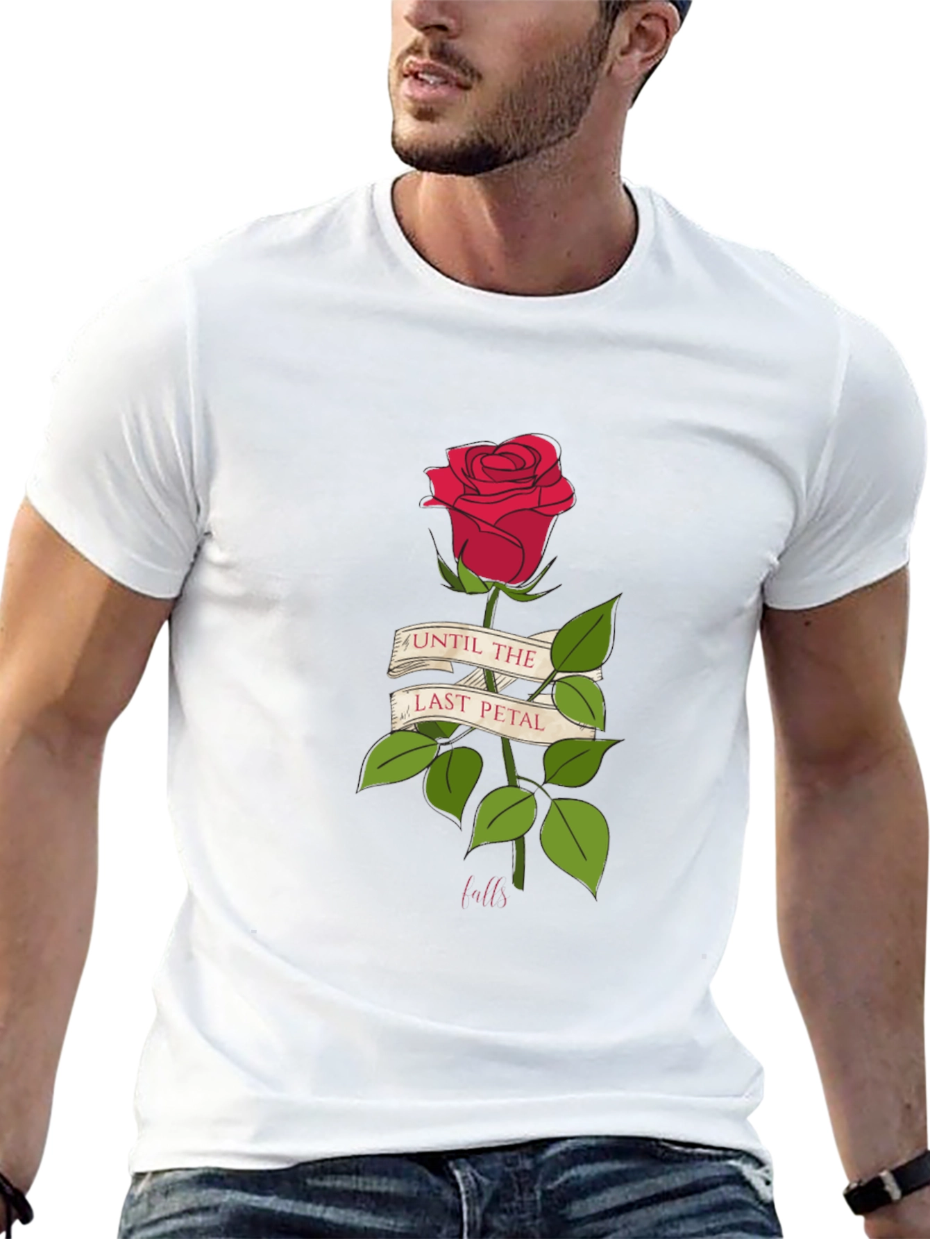 Until Last Petal Falls Rose Graphic Tee