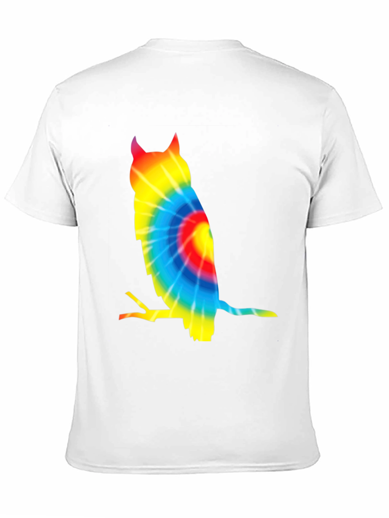 Tie Dye Owl Graphic Tee - Unique Mens T-Shirt