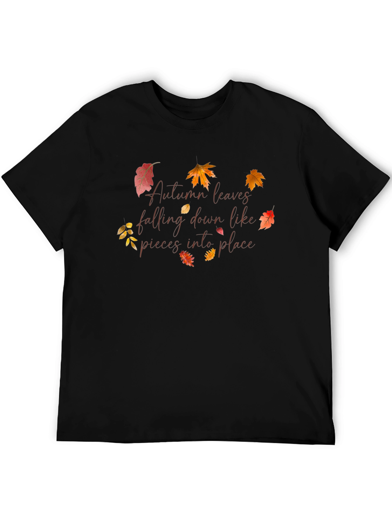 Autumn Leaves T-Shirt Falling Into Place Design