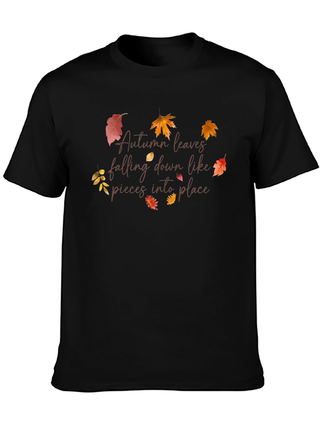 Autumn Leaves T-Shirt Falling Into Place Design