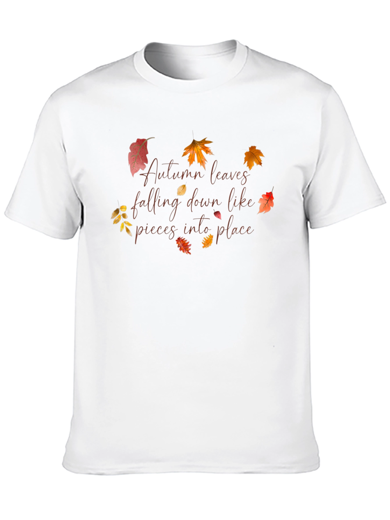 Autumn Leaves T-Shirt Falling Into Place Design