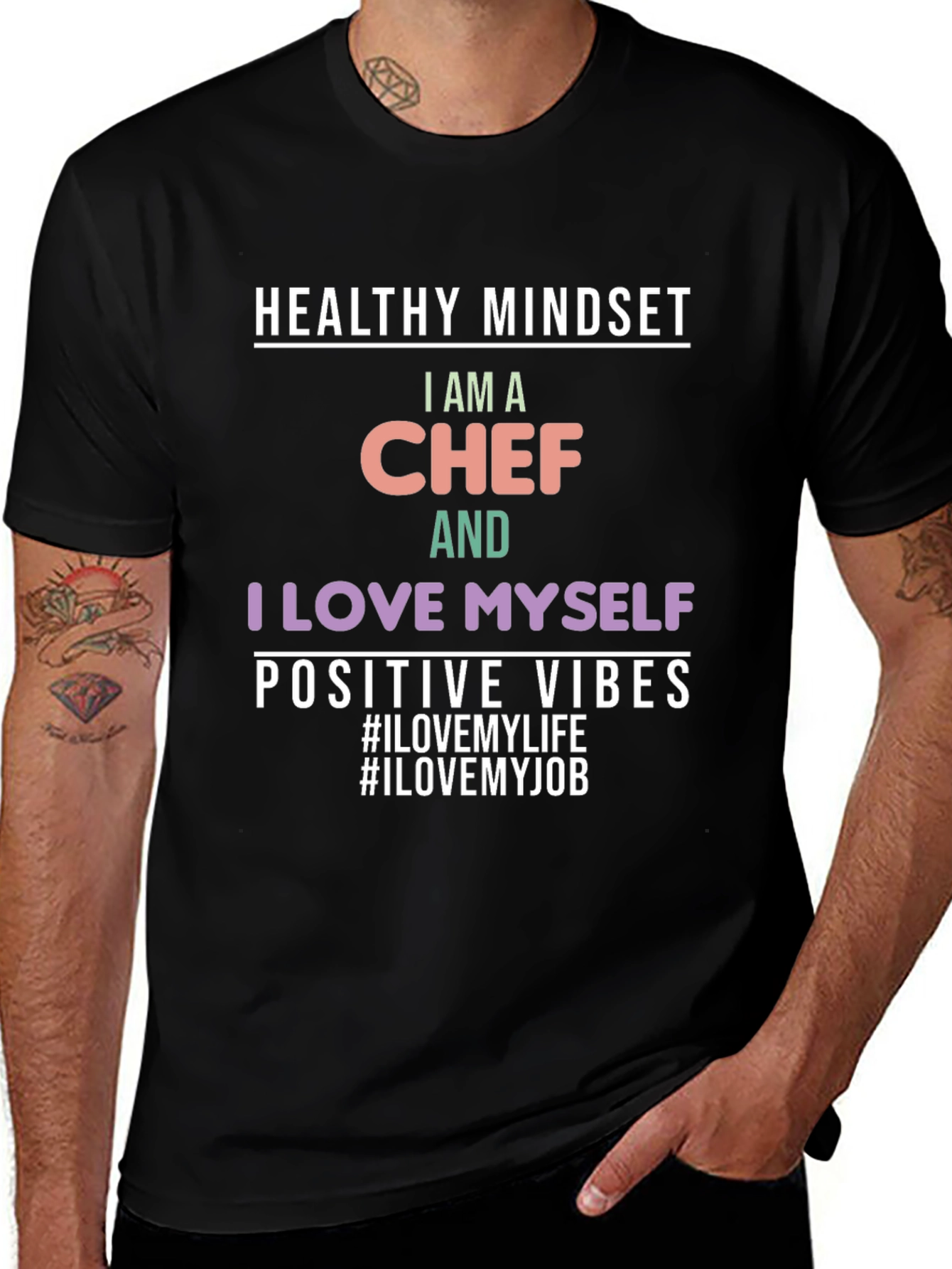 Healthy Mindset Chef Graphic T-Shirt