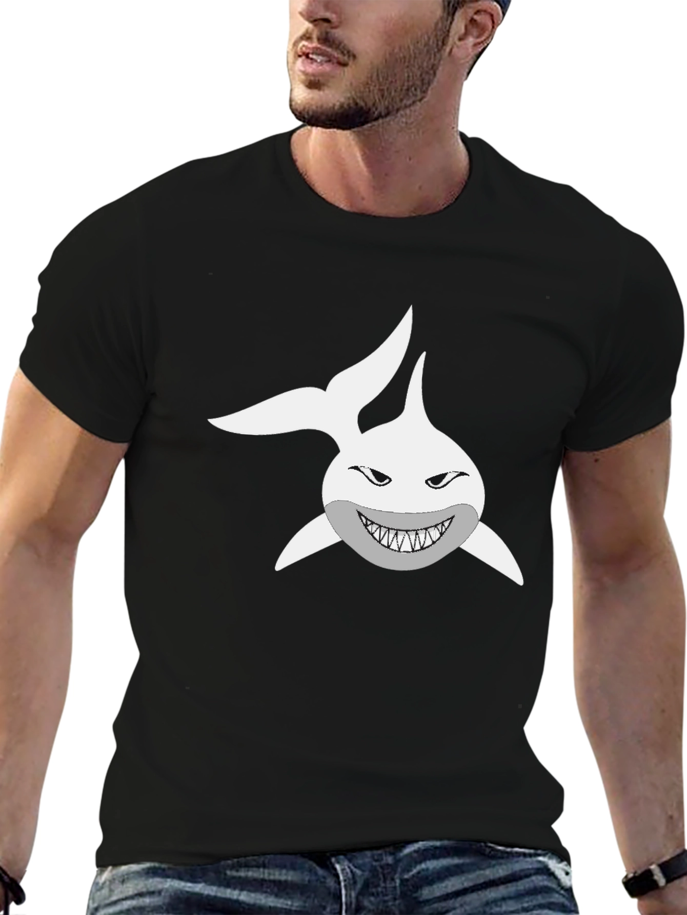 Shark Graphic T-Shirt - Mens Black Tee
