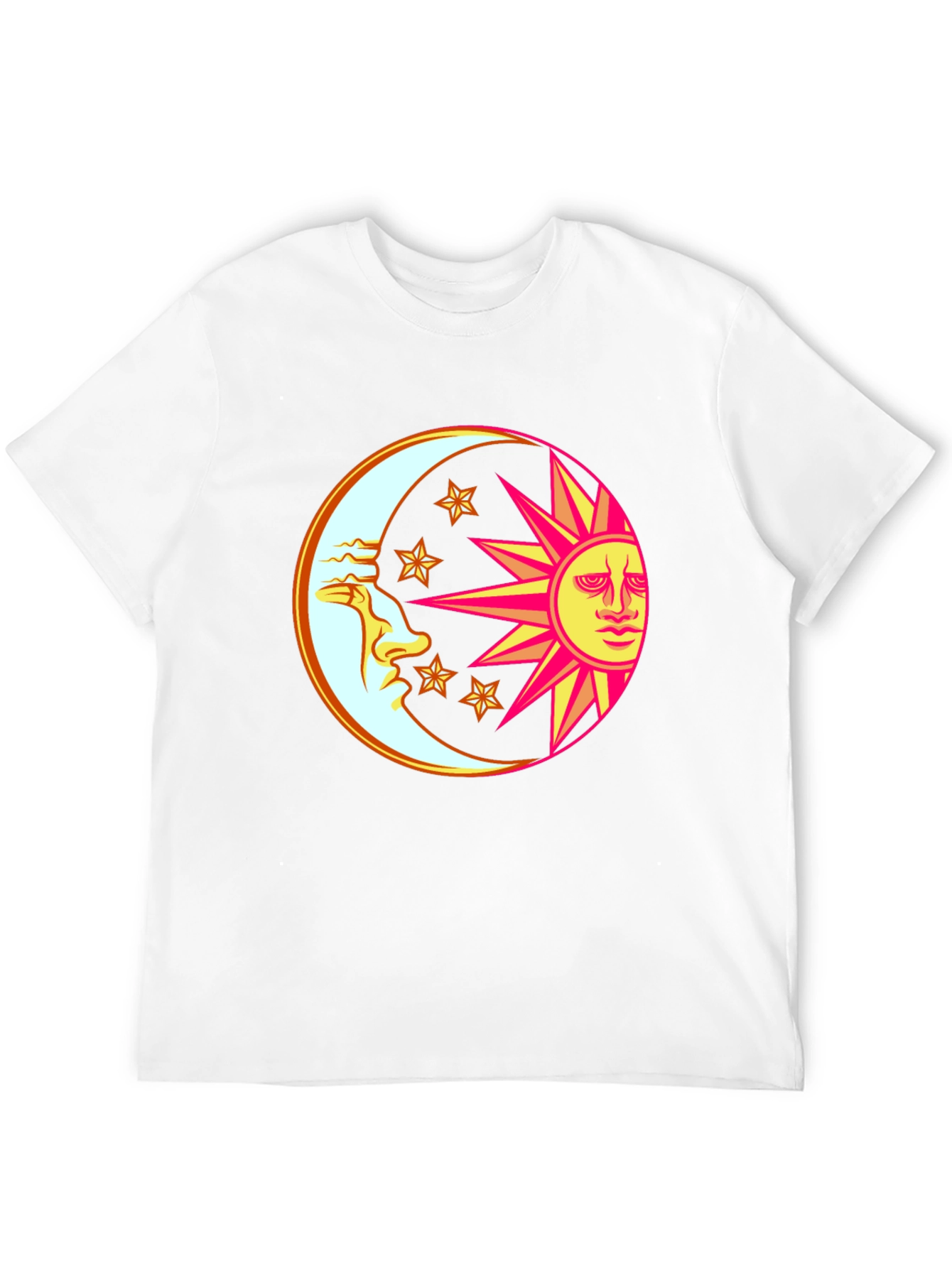 Celestial Moon & Sun Graphic T-Shirt