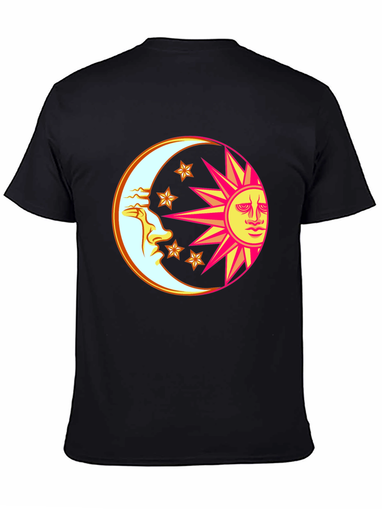 Celestial Moon & Sun Graphic T-Shirt