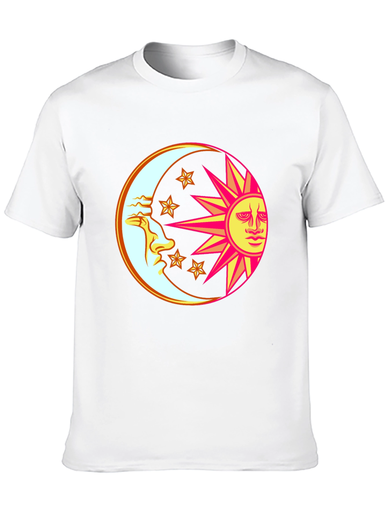Celestial Moon & Sun Graphic T-Shirt