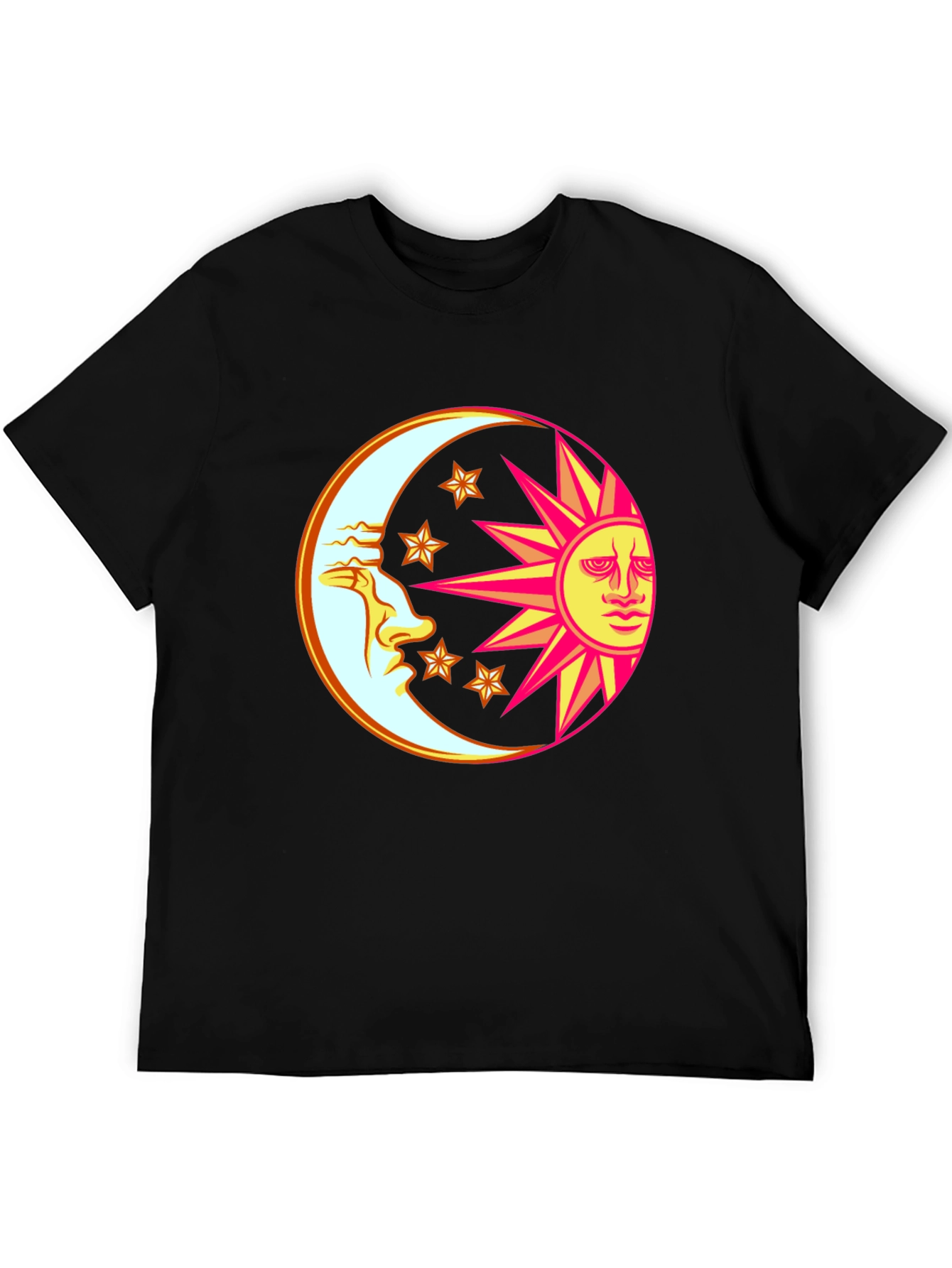 Celestial Moon & Sun Graphic T-Shirt