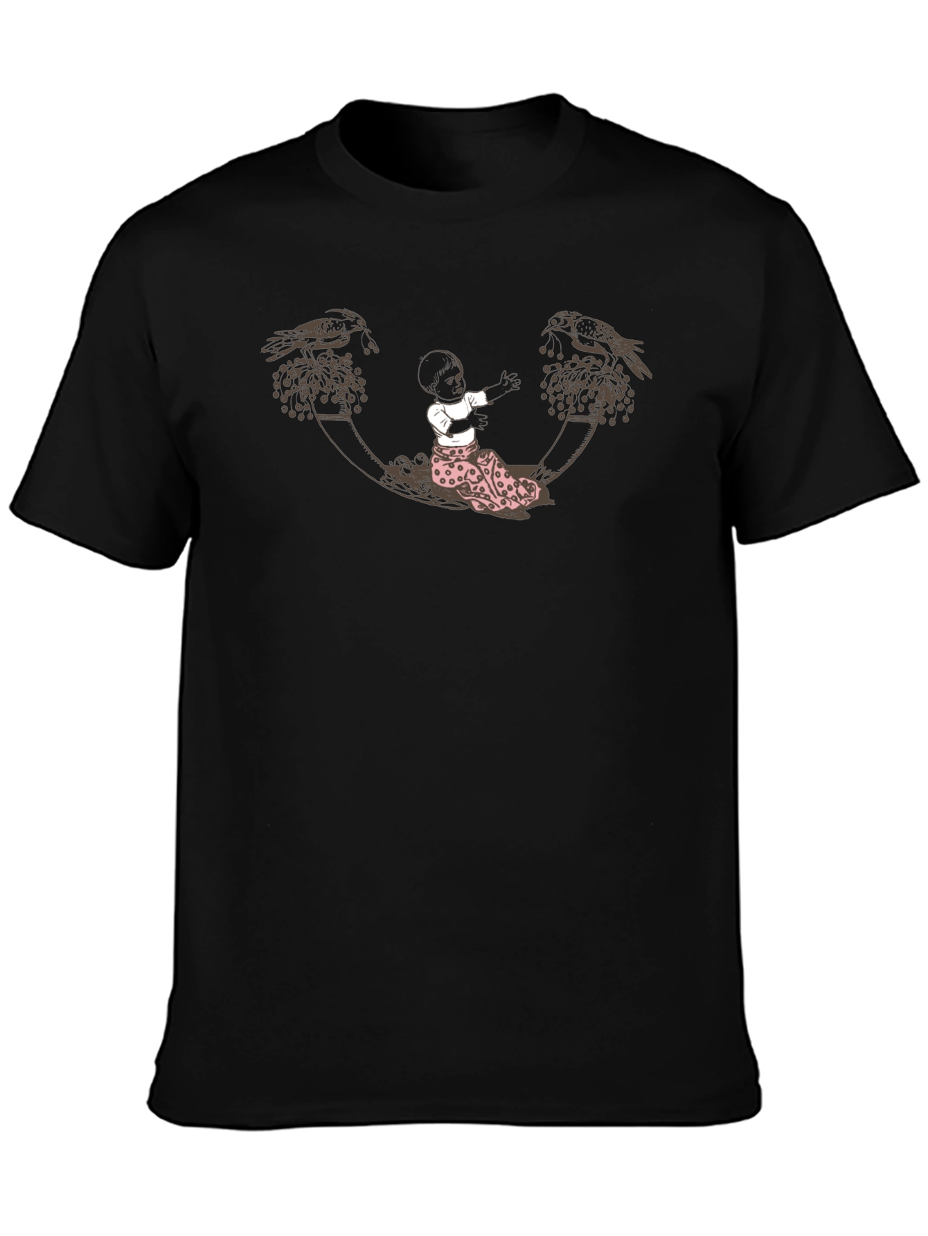 Unique Graphic Tee - Crow & Child Design