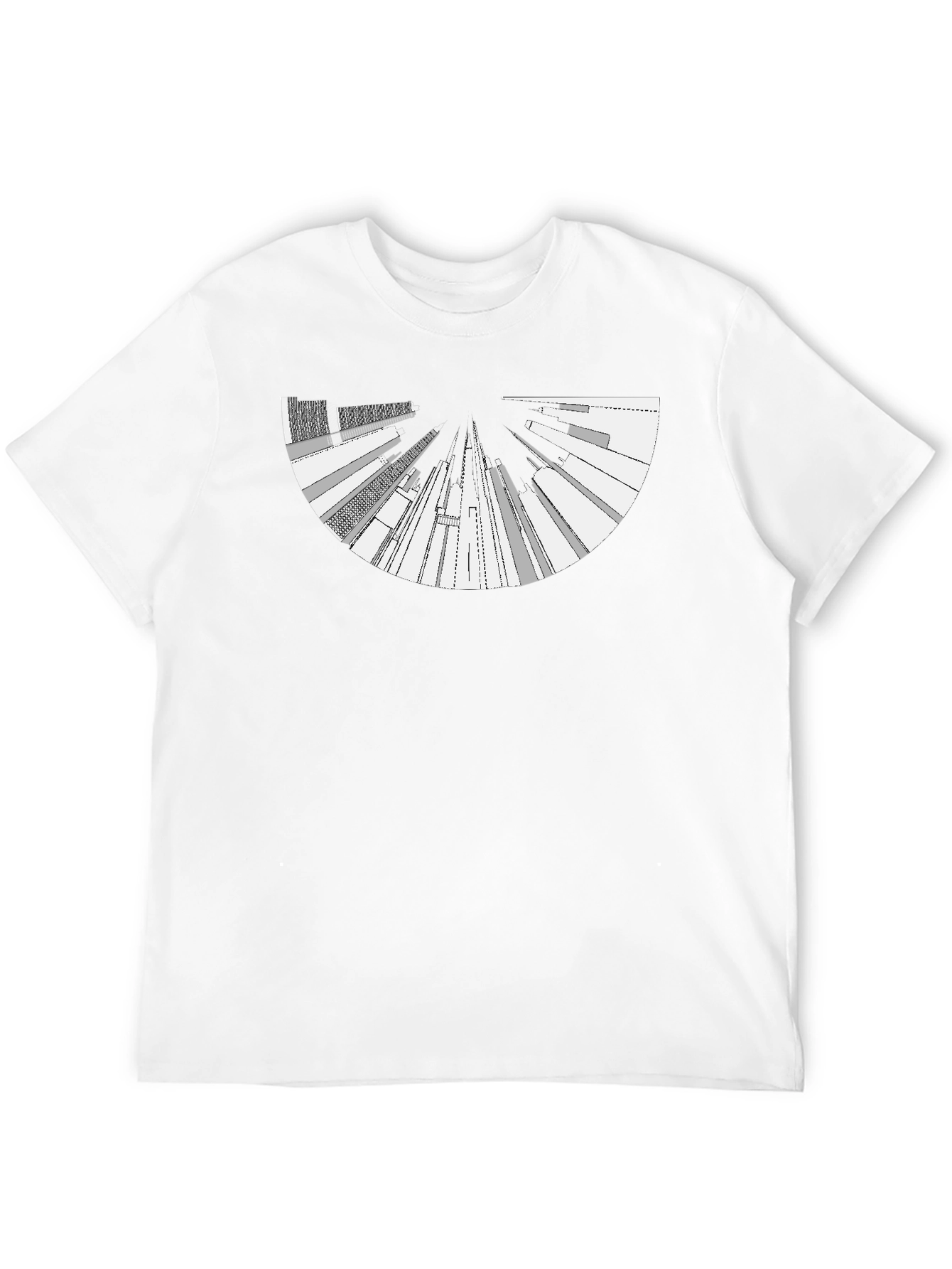 Abstract Cityscape Black Graphic Tee