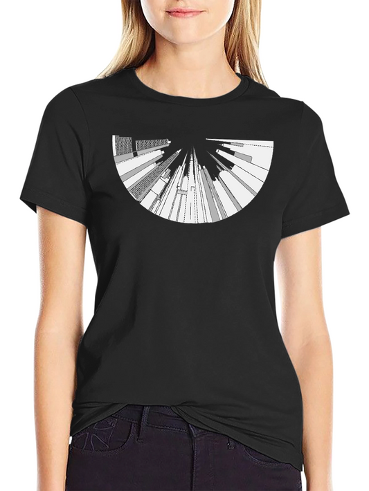 Abstract Cityscape Black Graphic Tee