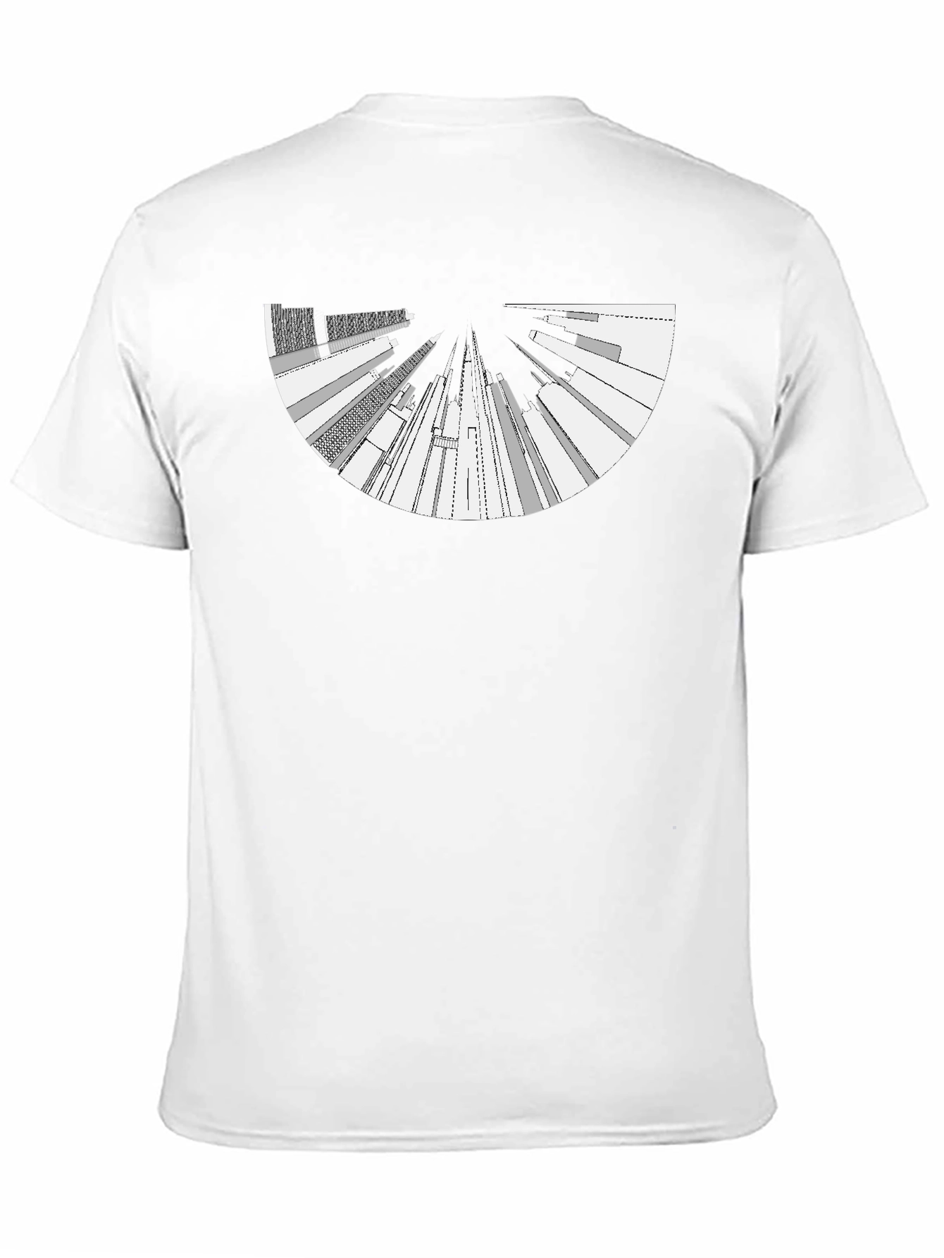 Abstract Cityscape Black Graphic Tee