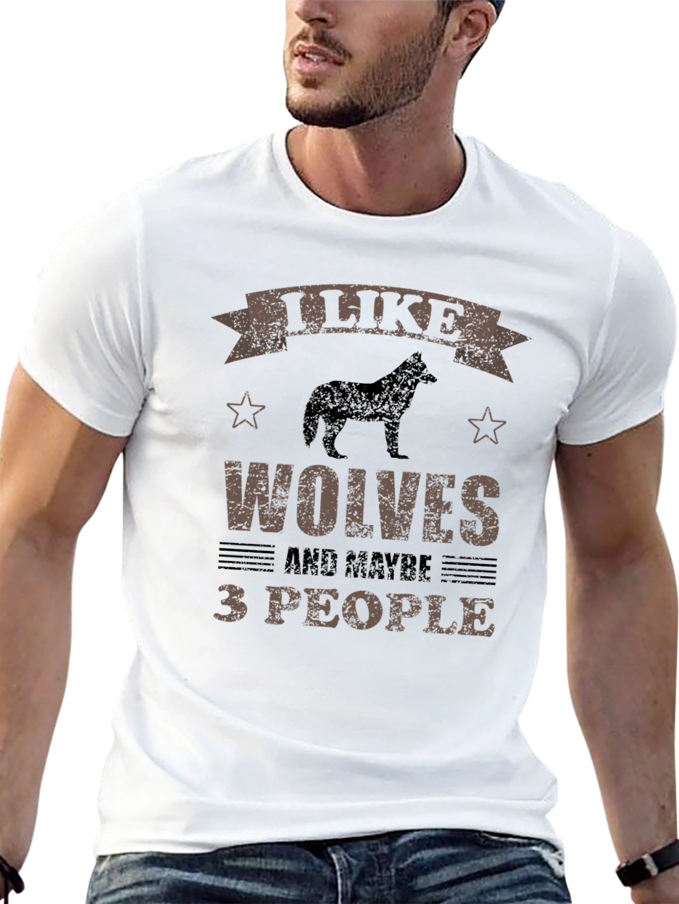 I Like Wolves and Maybe 3 People Graphic Tee