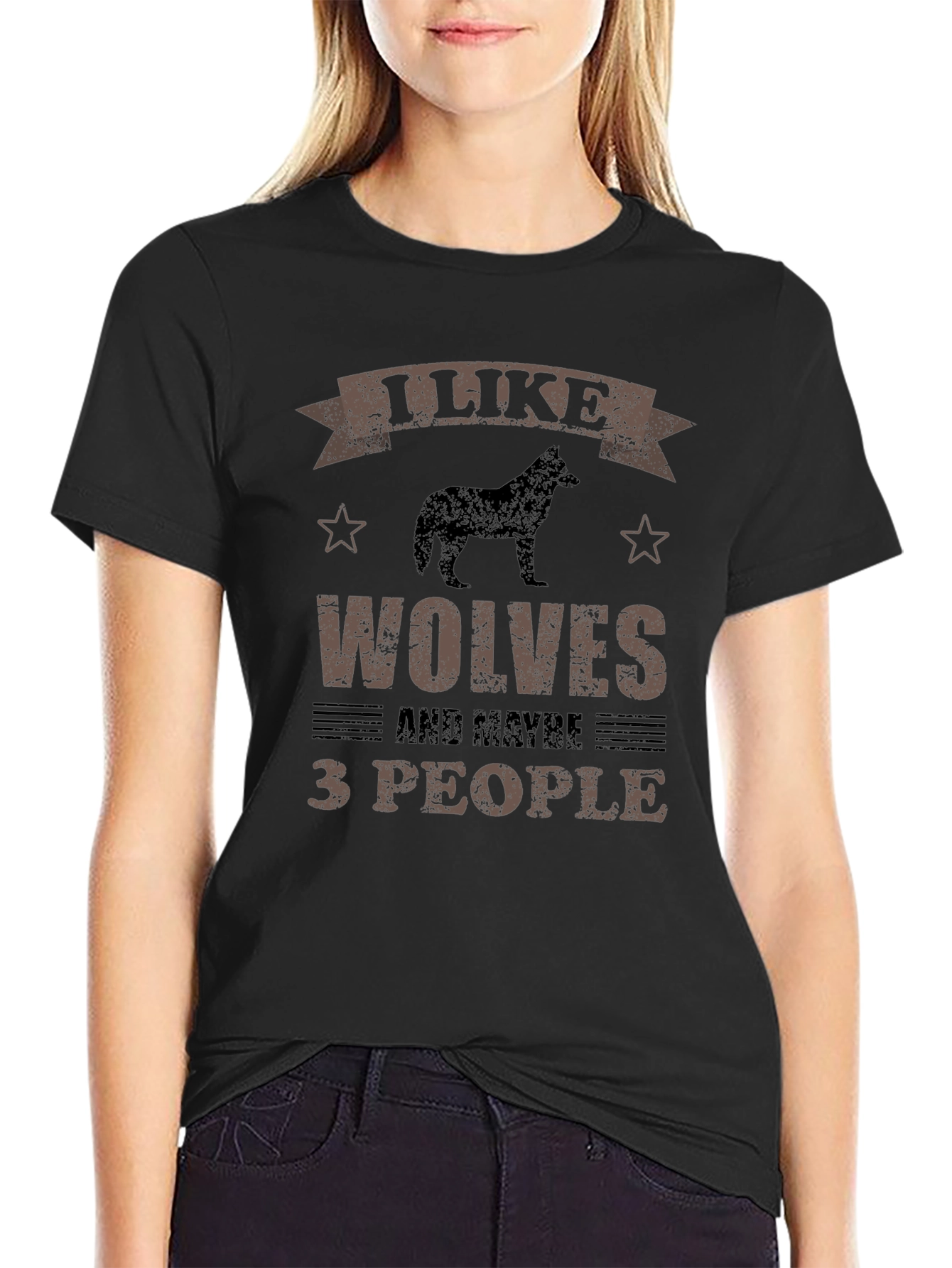 I Like Wolves and Maybe 3 People Graphic Tee