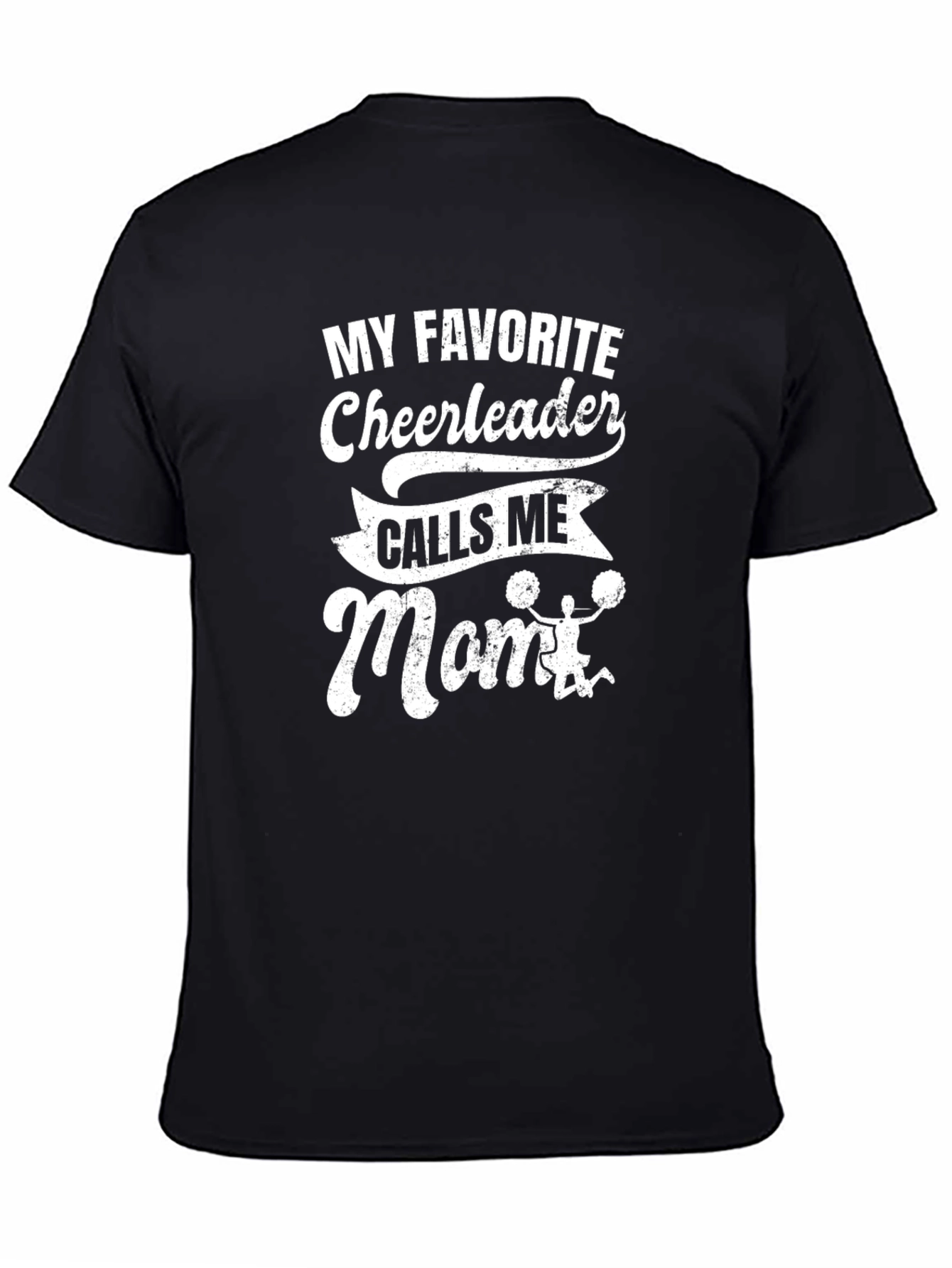 Cheerleader Mom T-Shirt - Black Cotton Tee