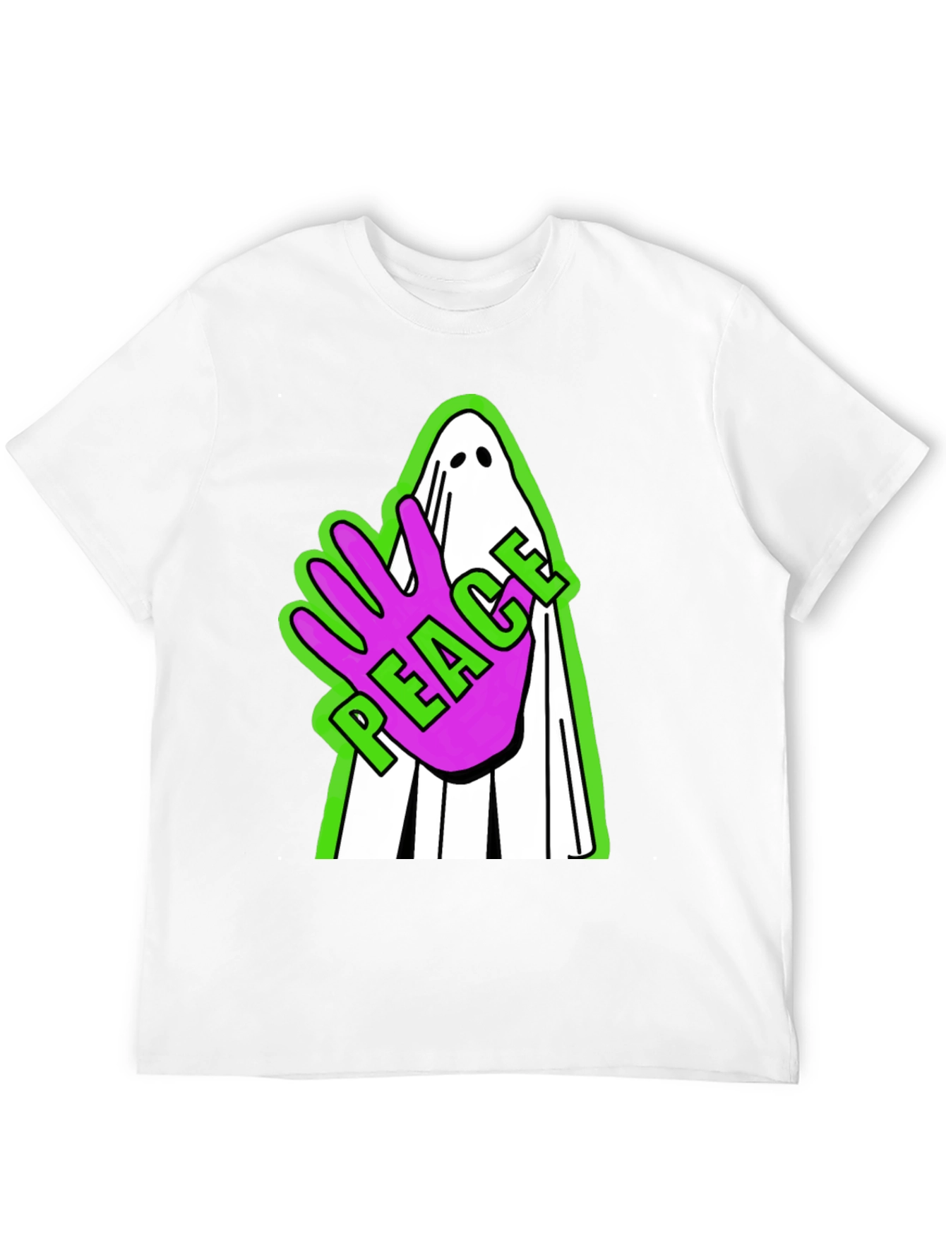 Peace Ghost Graphic T-Shirt