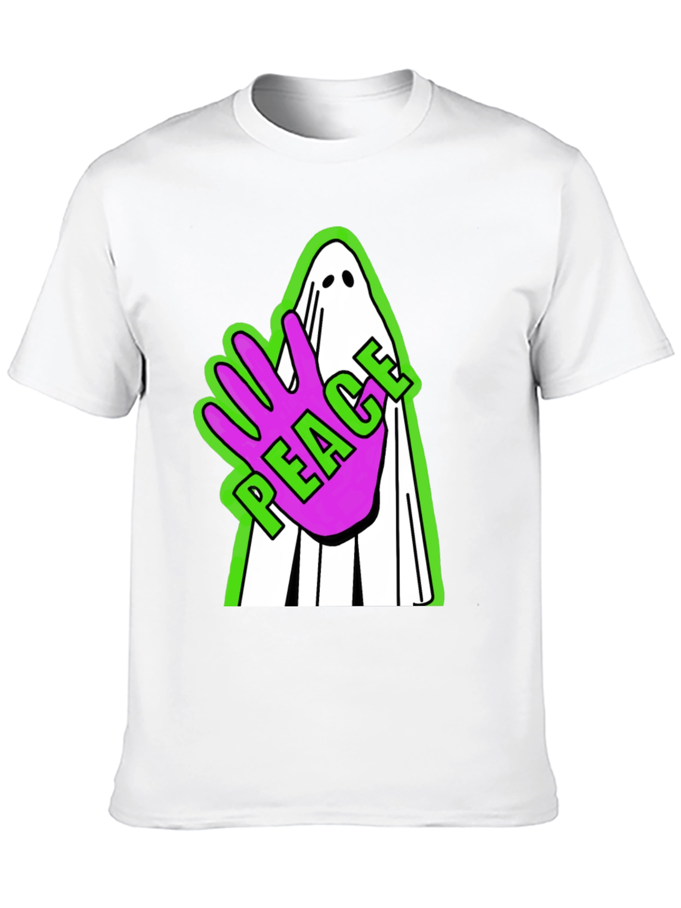 Peace Ghost Graphic T-Shirt