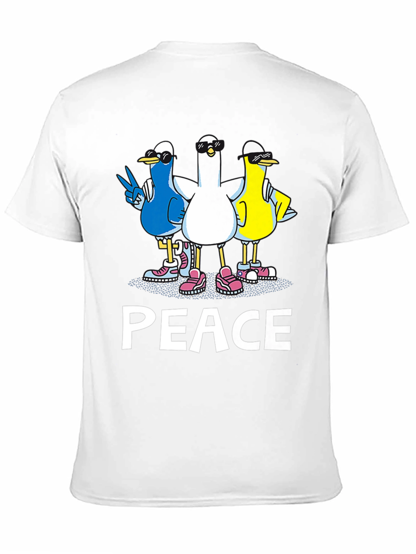 Peace Ducks Black T-Shirt - Cool Graphic Tee