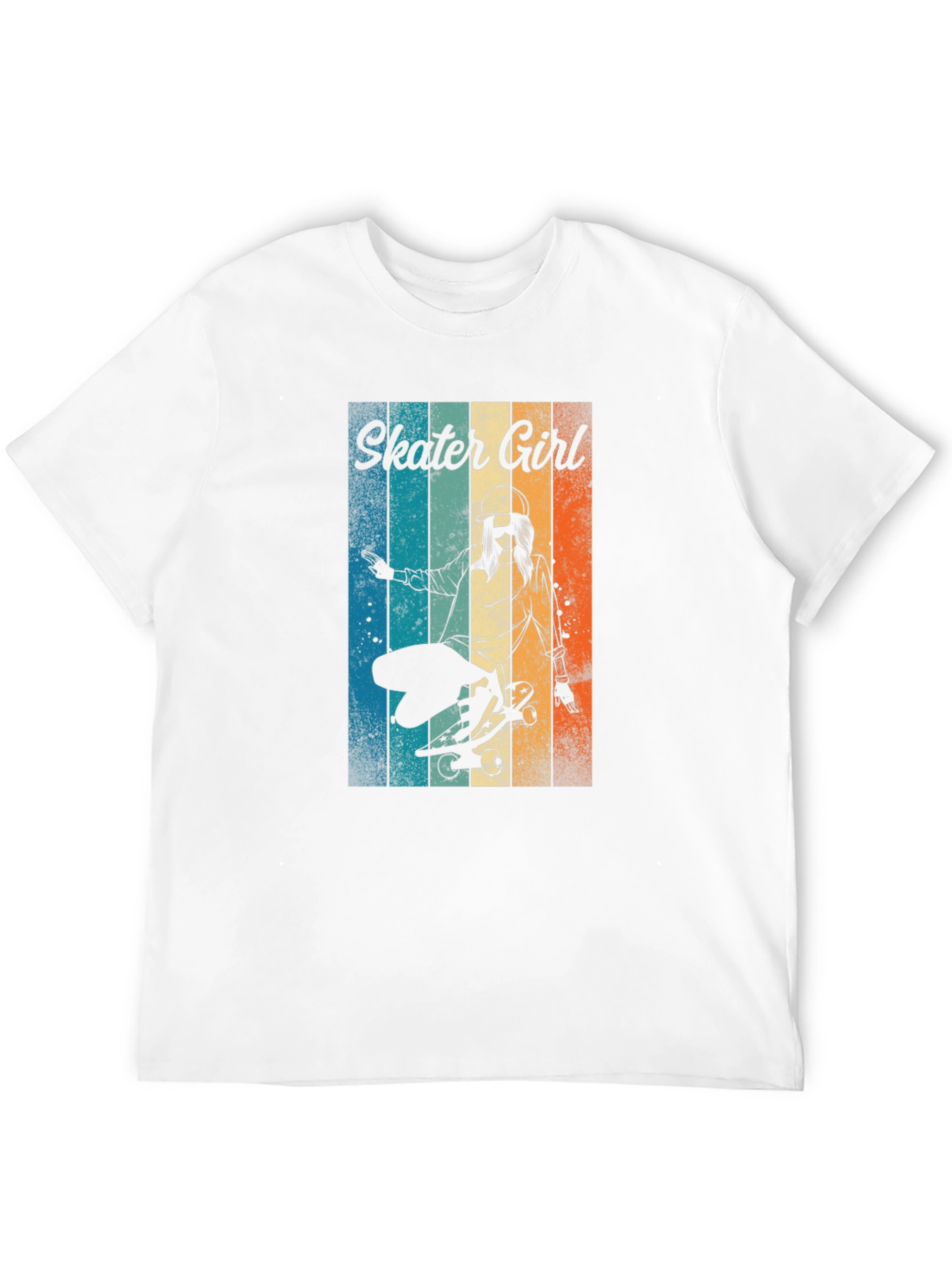Skater Girl Retro T-Shirt - Cool Skateboard Design