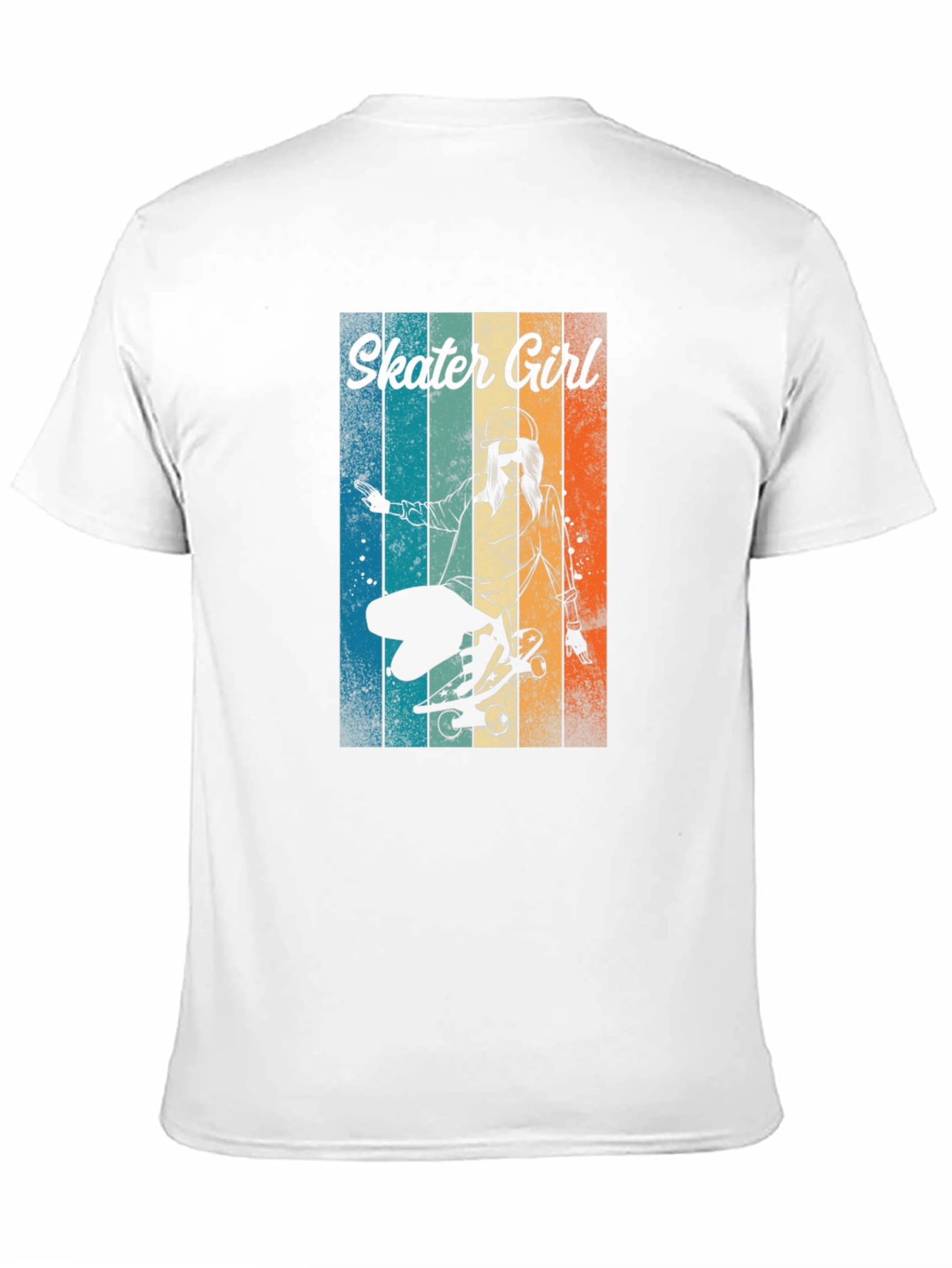 Skater Girl Retro T-Shirt - Cool Skateboard Design