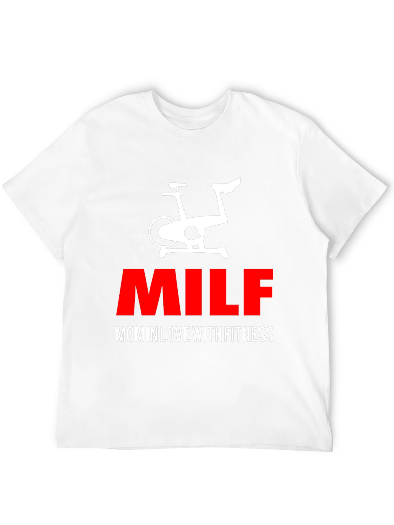 MILF Mom in Love With Fitness Black T-Shirt