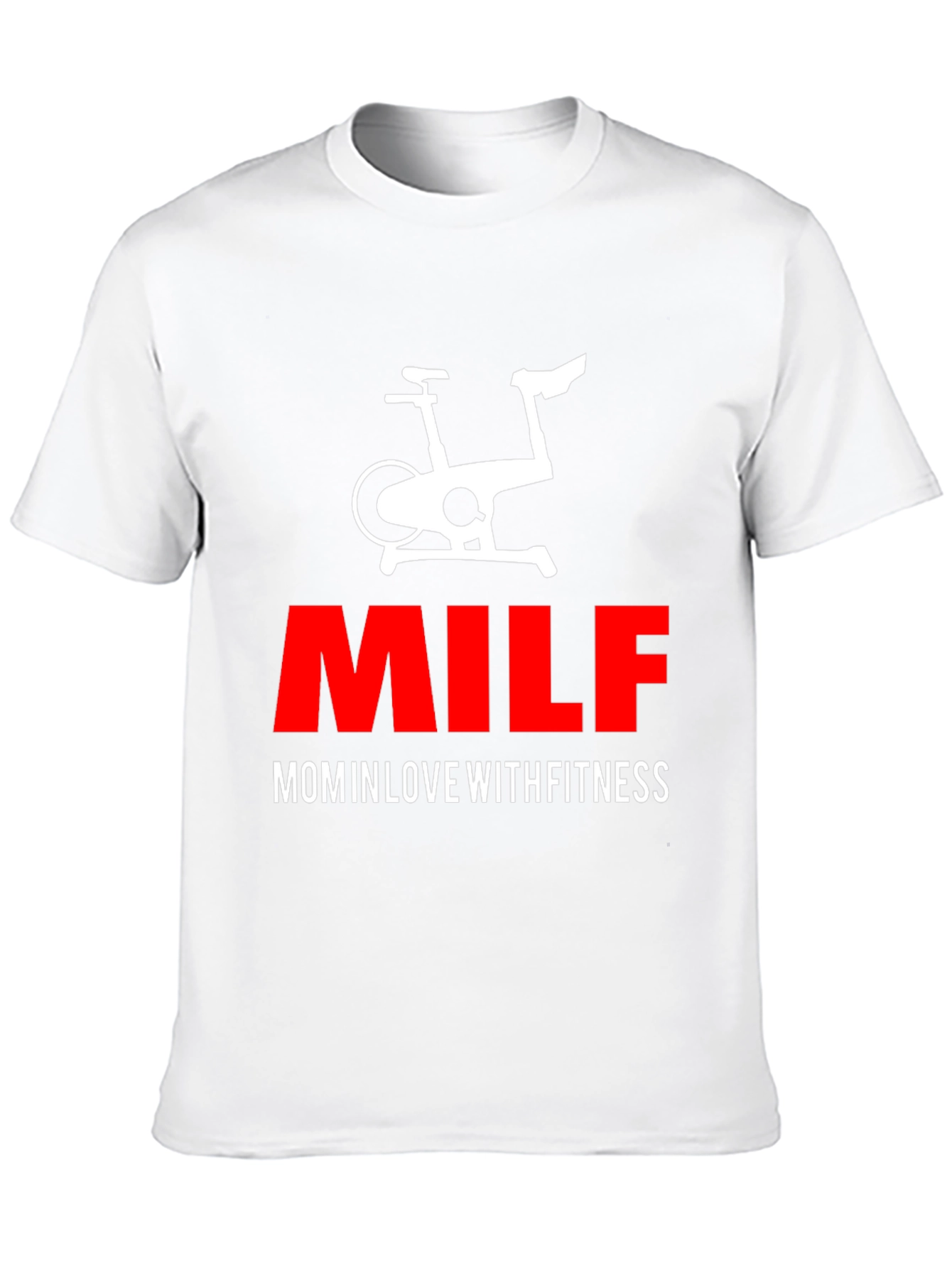 MILF Mom in Love With Fitness Black T-Shirt