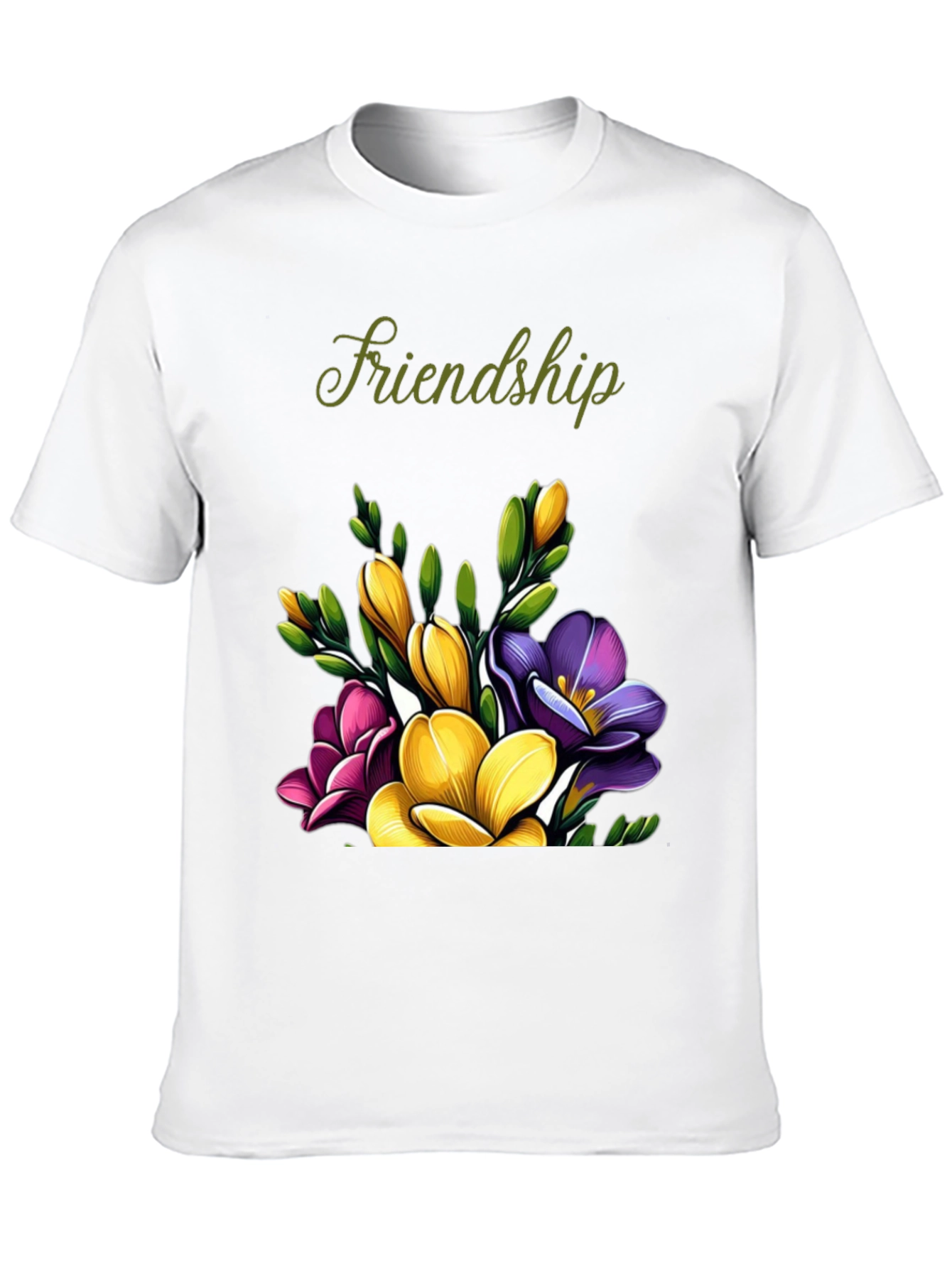 Friendship Floral T-Shirt - Black