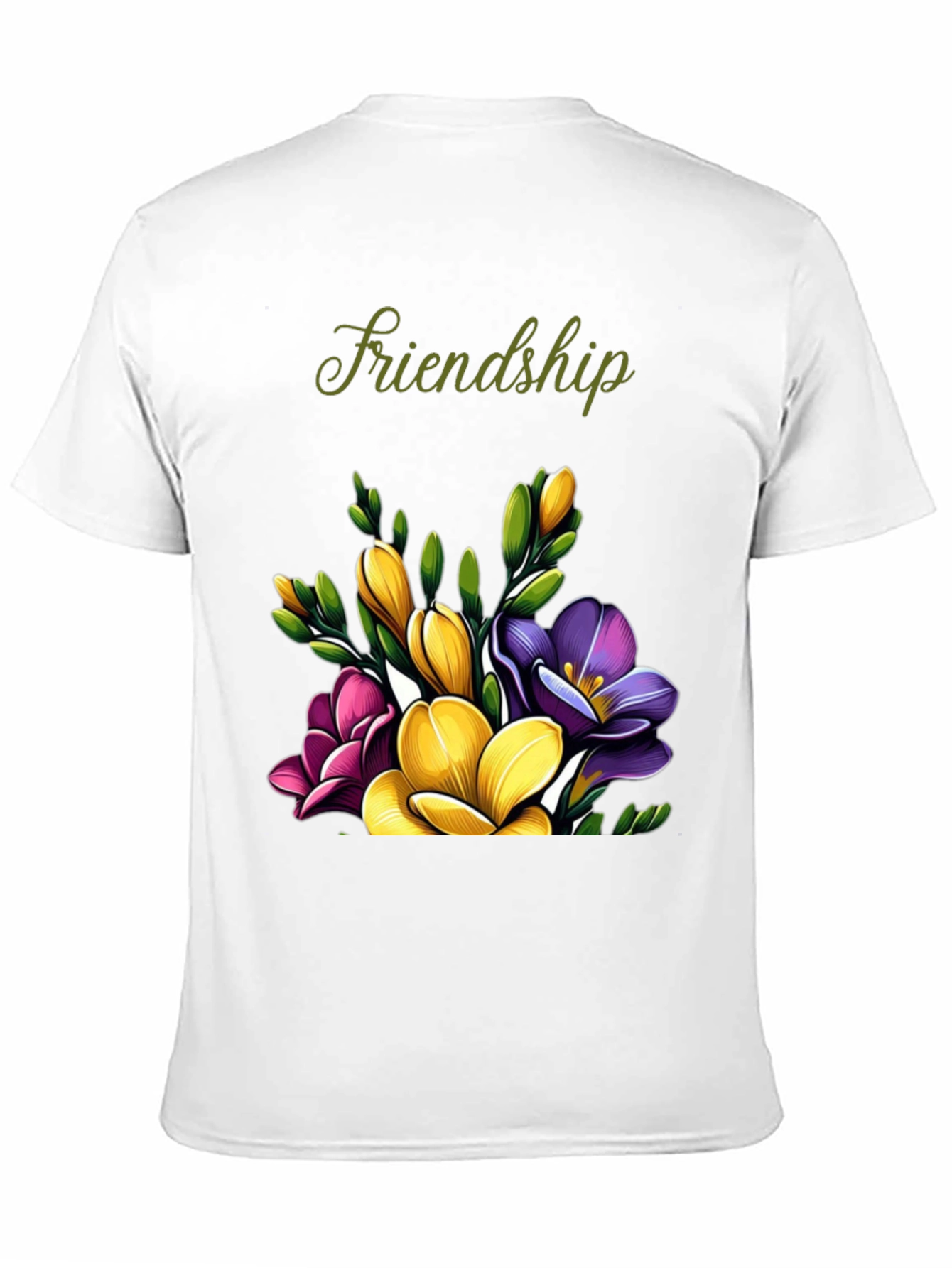 Friendship Floral T-Shirt - Black