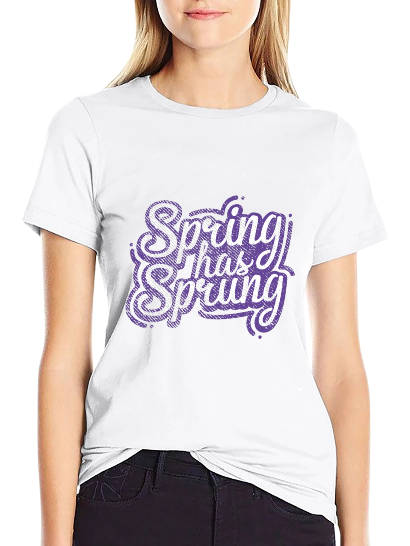 Spring Has Sprung Graphic Tee - Trendy Black Shirt