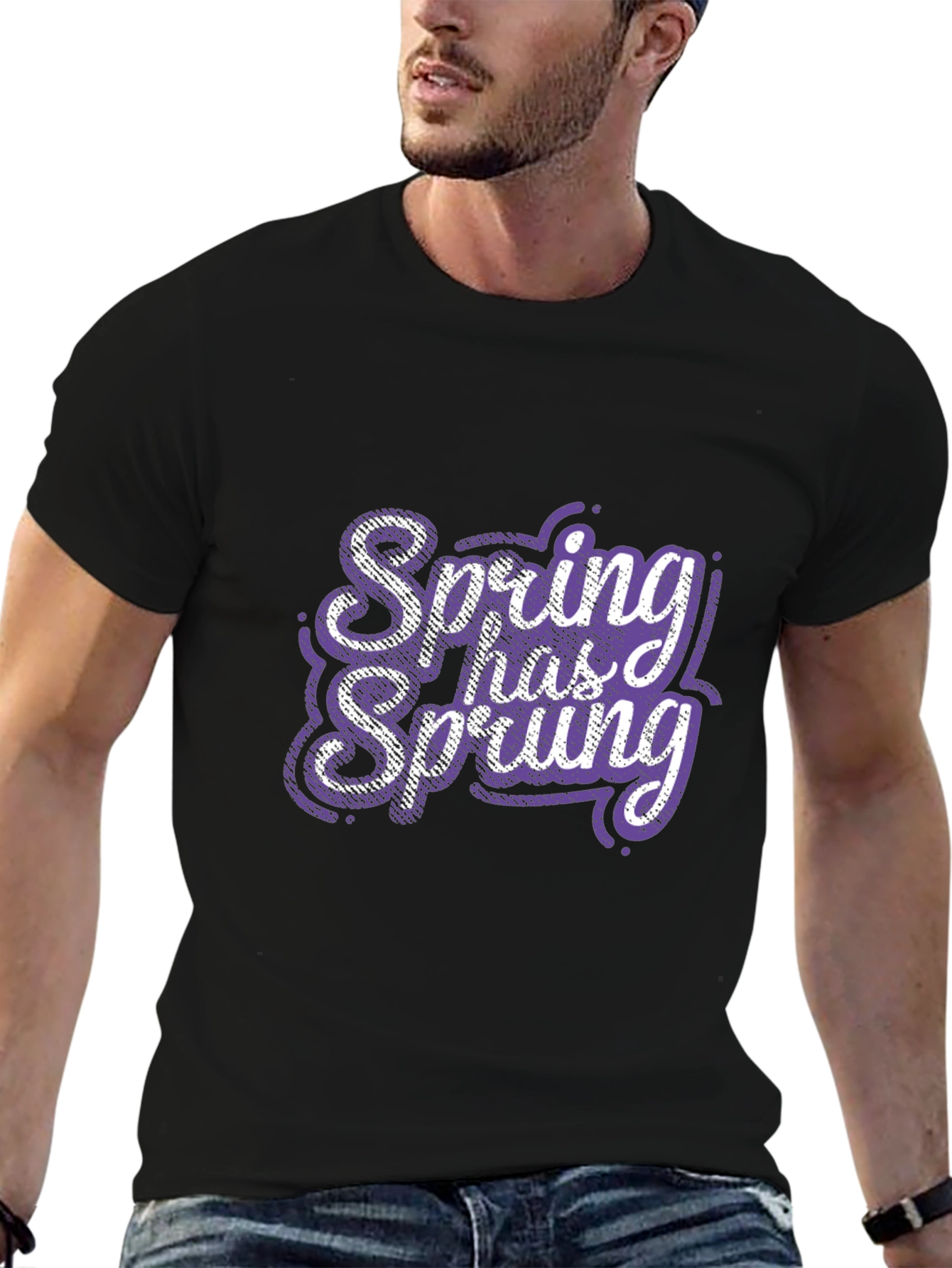 Spring Has Sprung Graphic Tee - Trendy Black Shirt