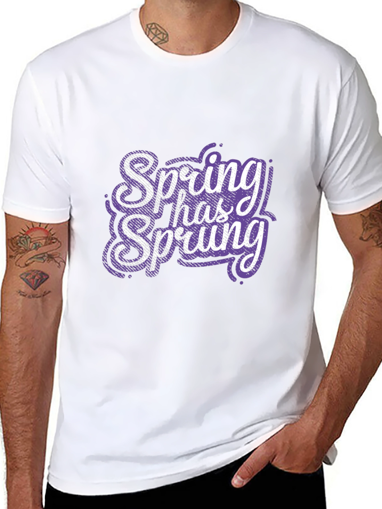 Spring Has Sprung Graphic Tee - Trendy Black Shirt