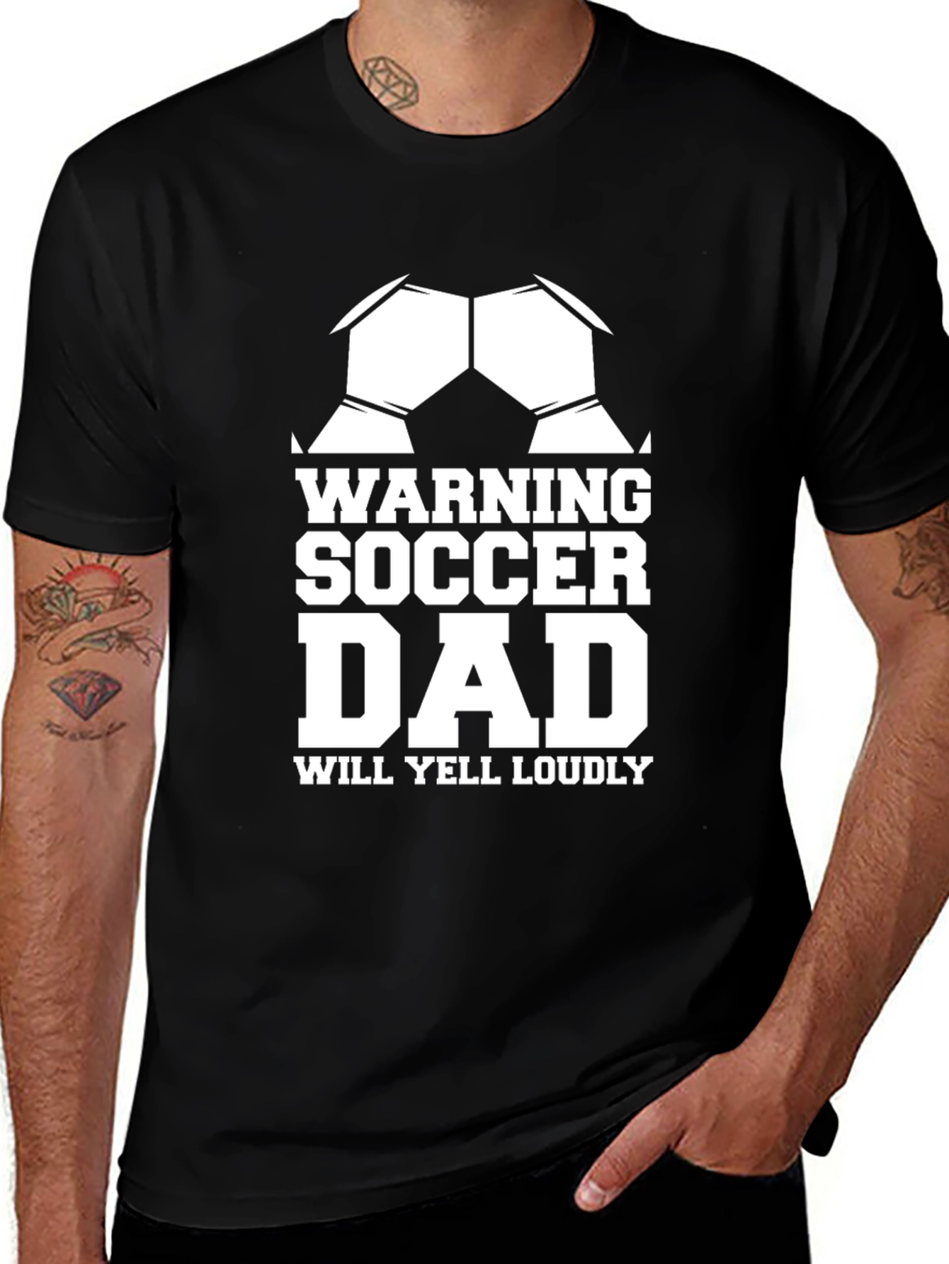Warning Soccer Dad Graphic T-Shirt