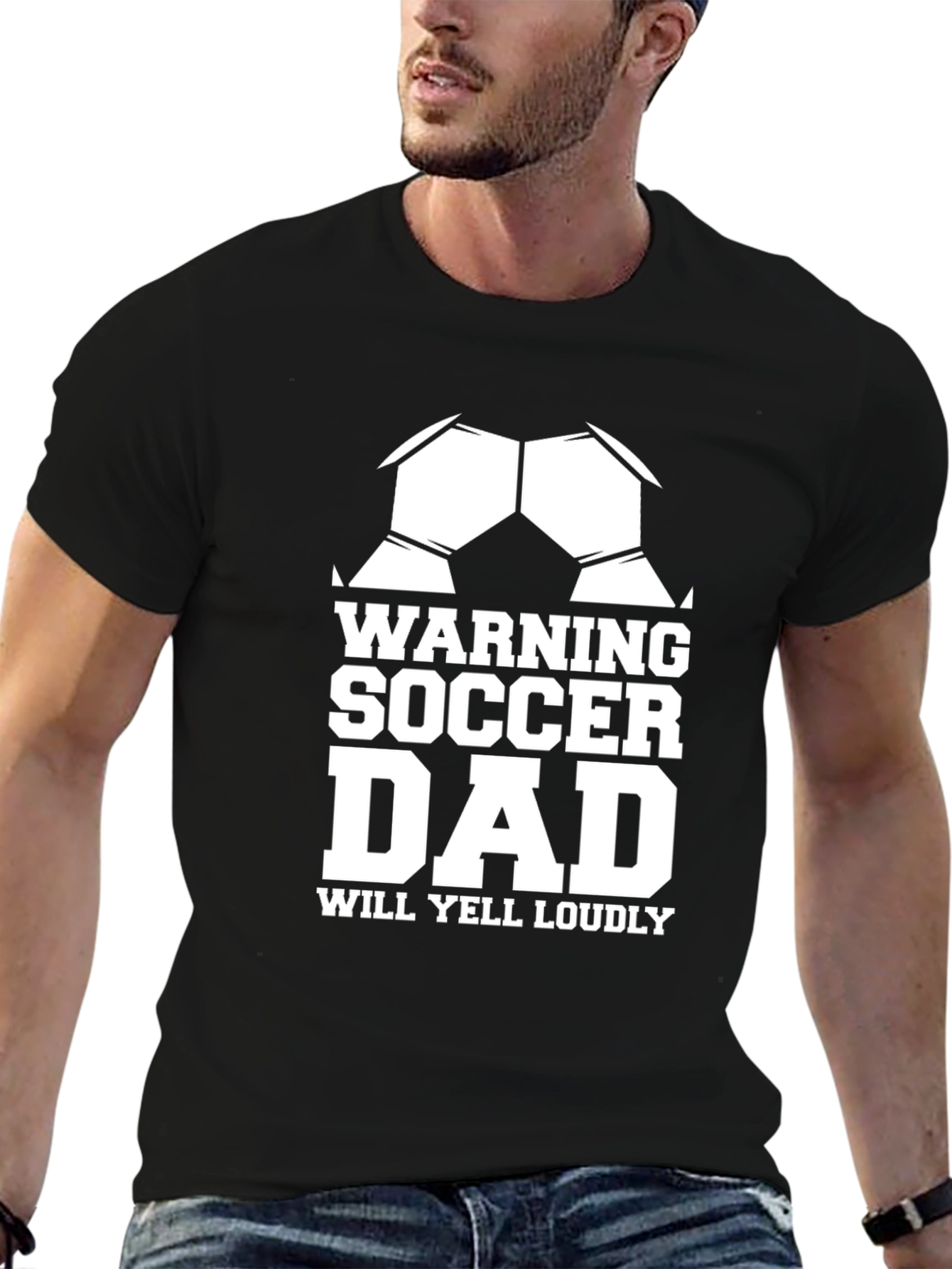 Warning Soccer Dad Graphic T-Shirt