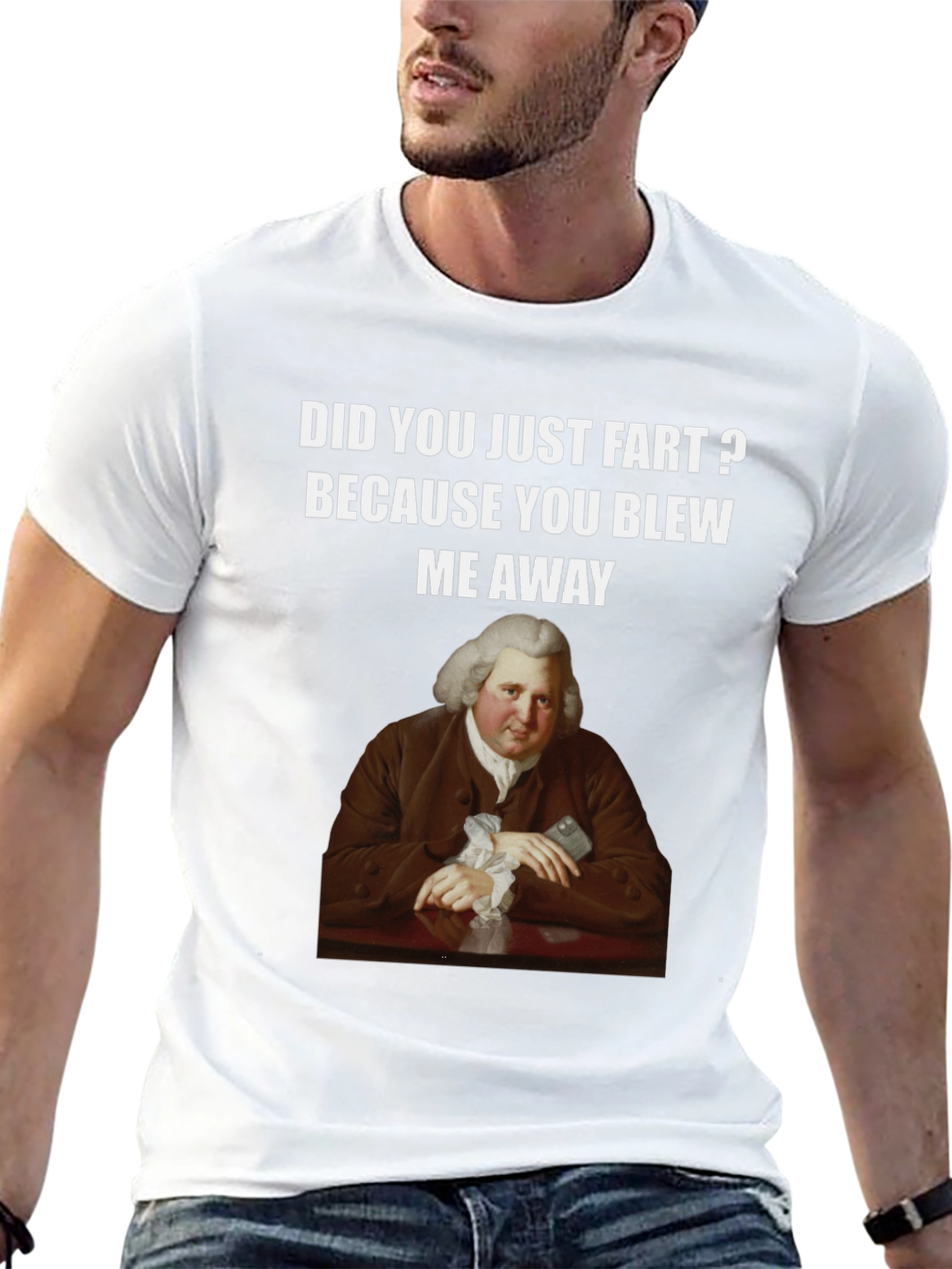 Humorous Fart T-Shirt with Classical Art