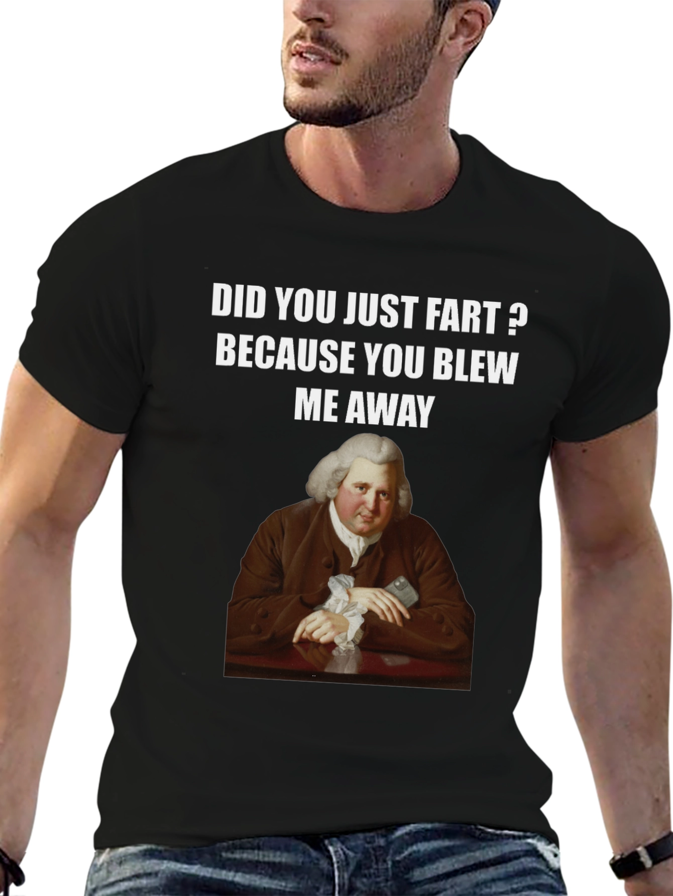 Humorous Fart T-Shirt with Classical Art