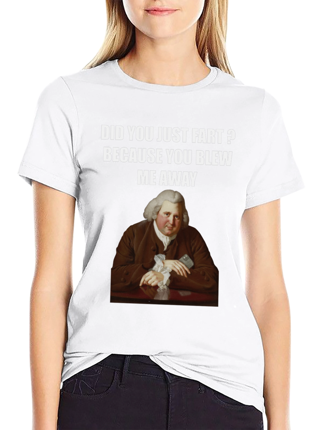 Humorous Fart T-Shirt with Classical Art